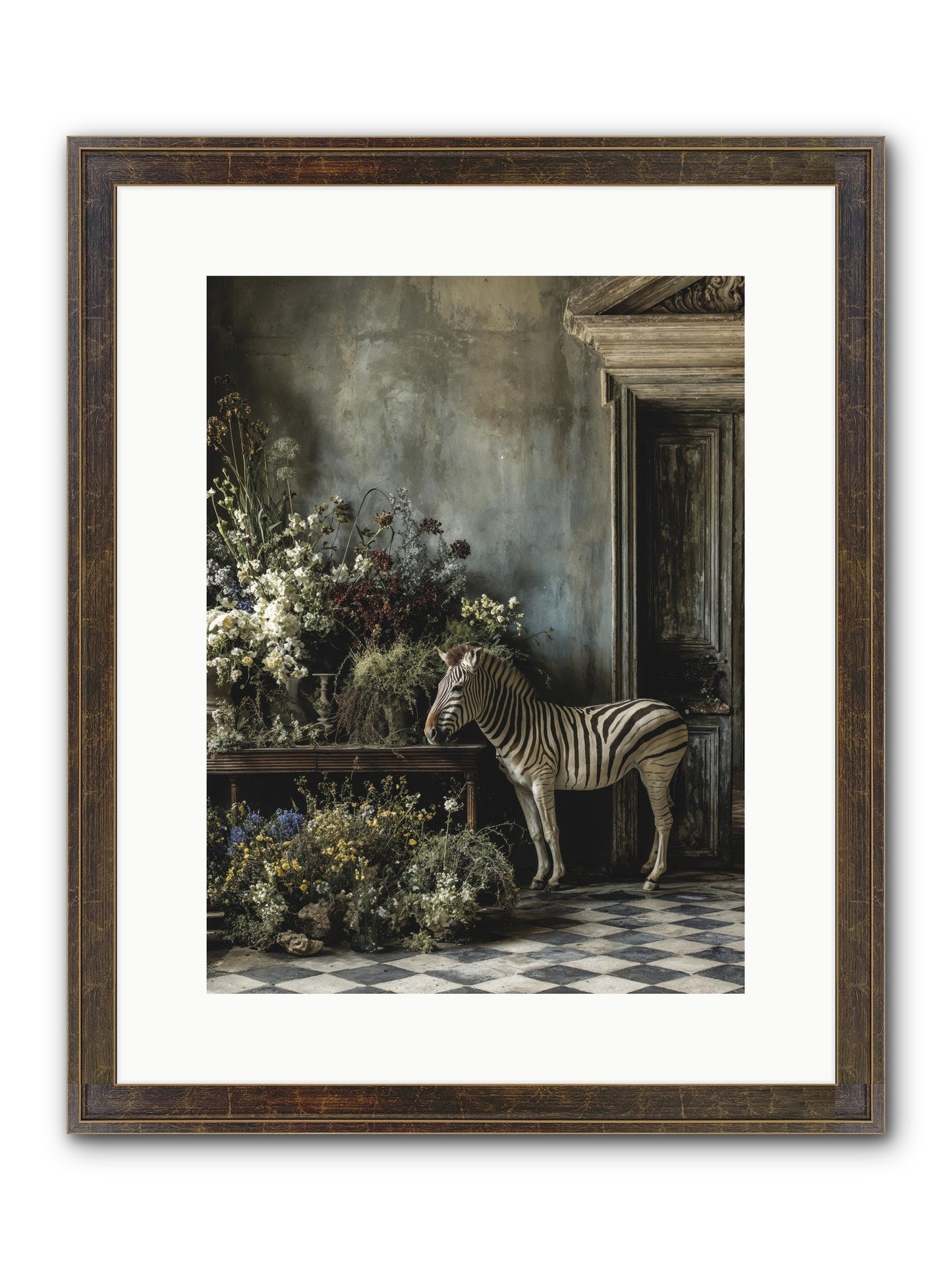 Silent Garden Framed Print - Slimwoods Black/Gold 12x16
