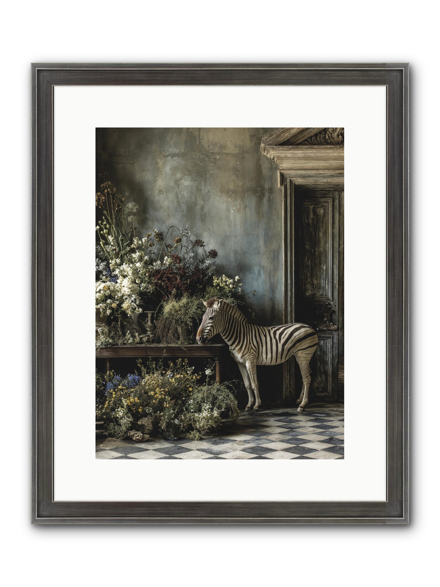 Silent Garden Framed Print - Slimwoods Black/Silver 12x16