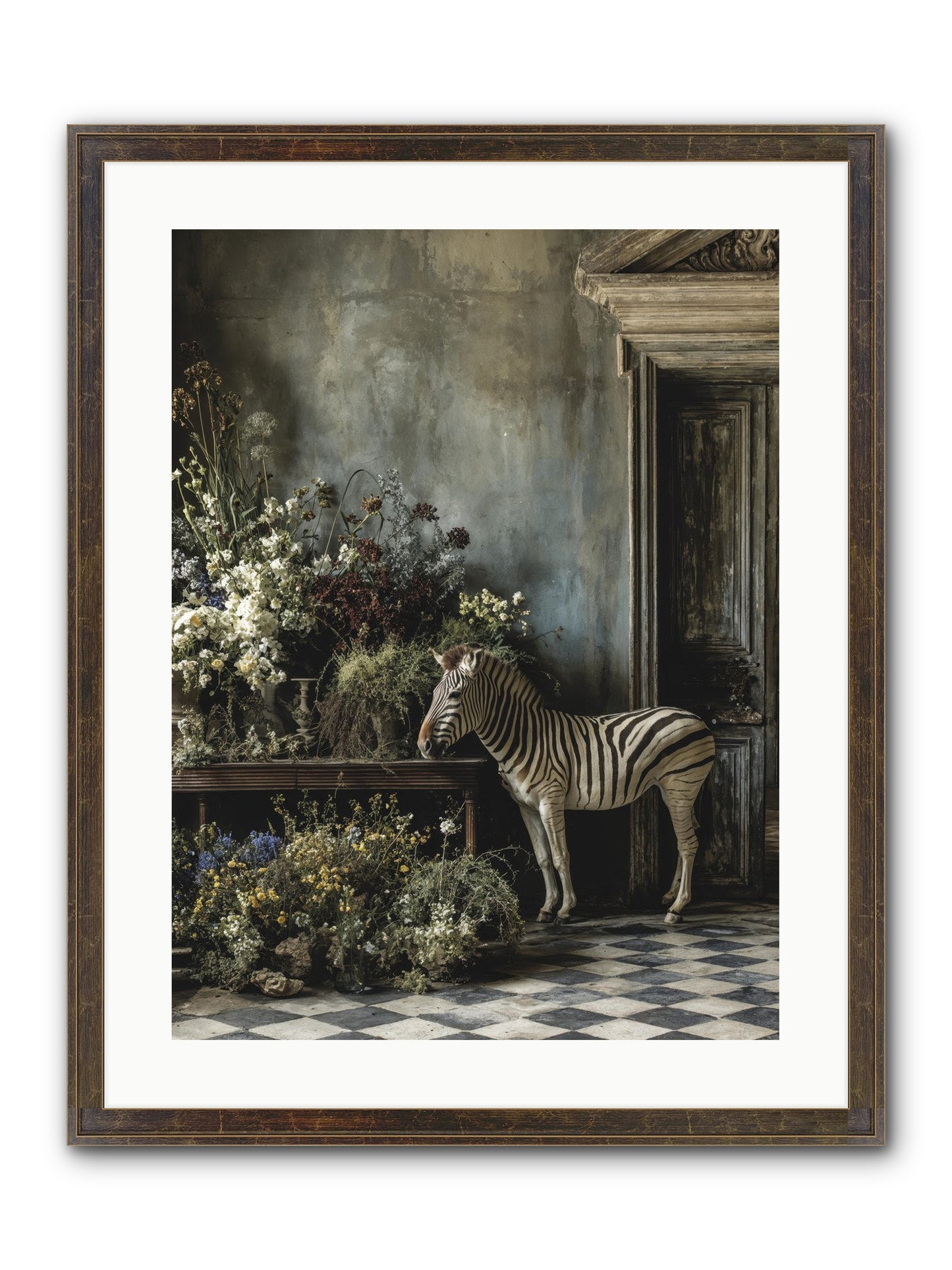 Silent Garden Framed Print - Slimwoods Black/Gold 18x24