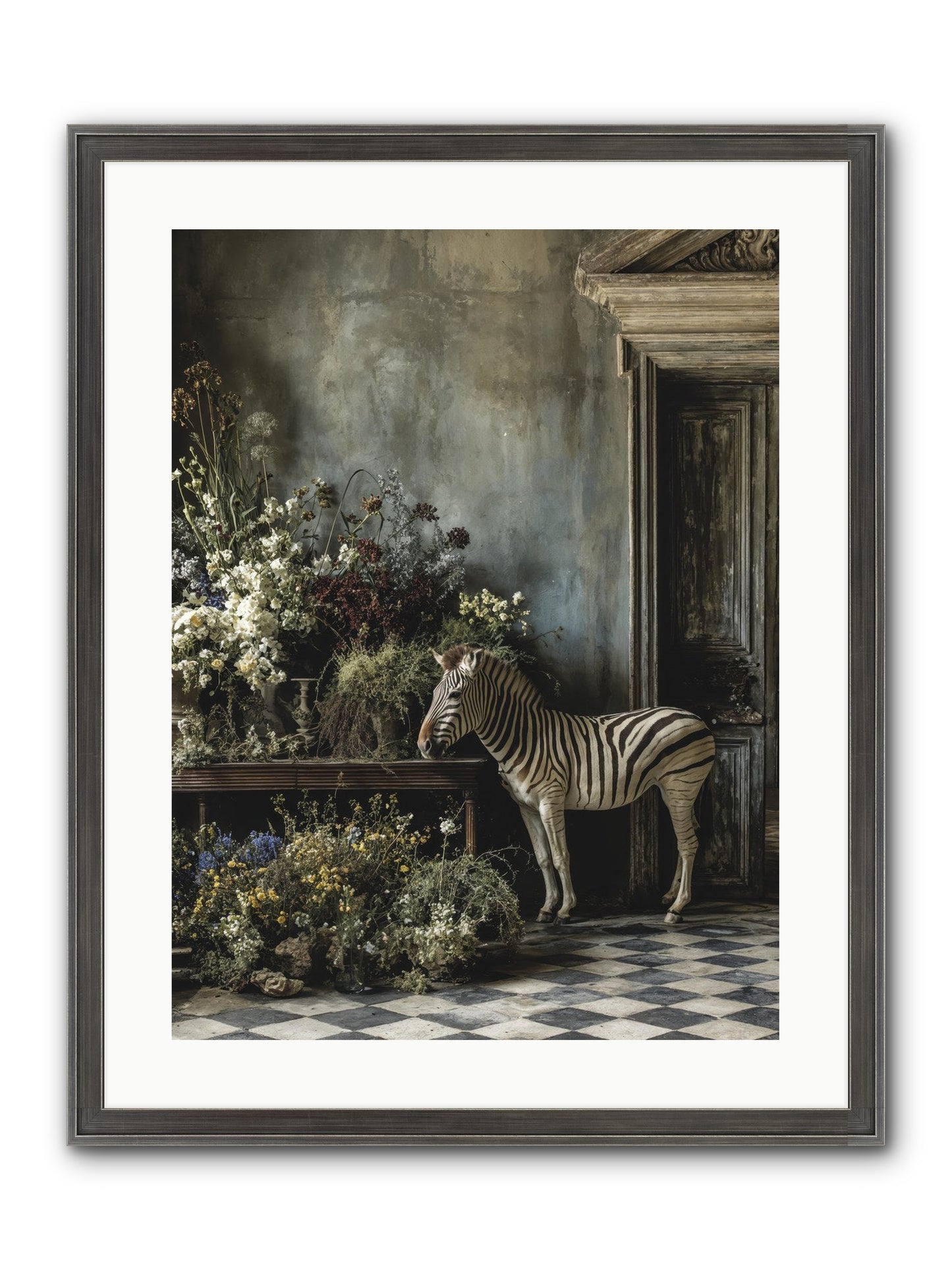 Silent Garden Framed Print - Slimwoods Black/Silver 18x24