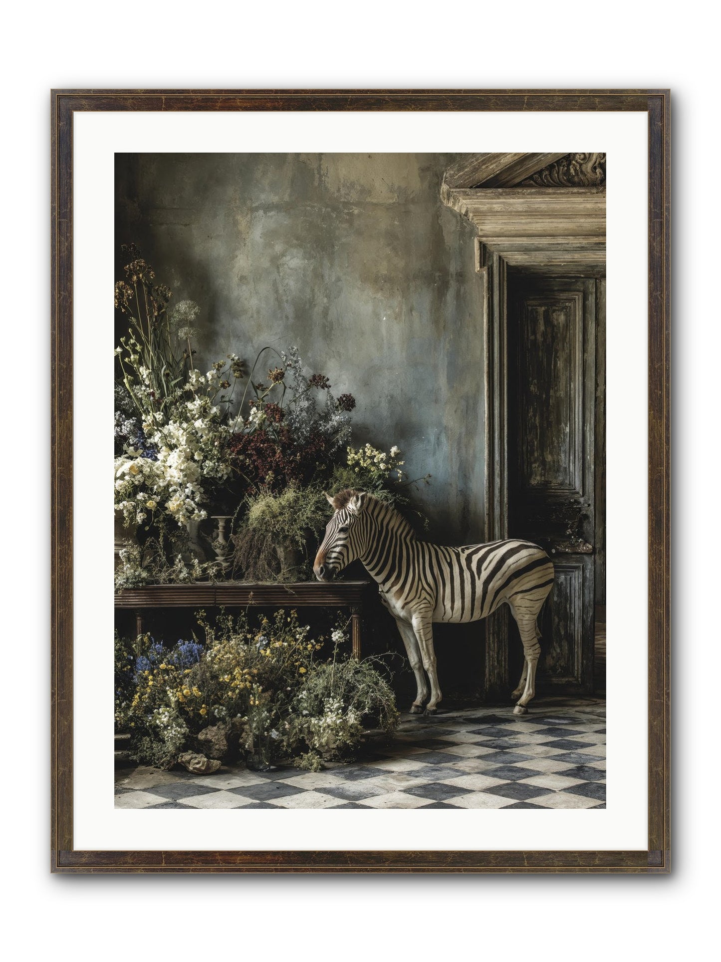 Silent Garden Framed Print - Slimwoods Black/Gold 24x32