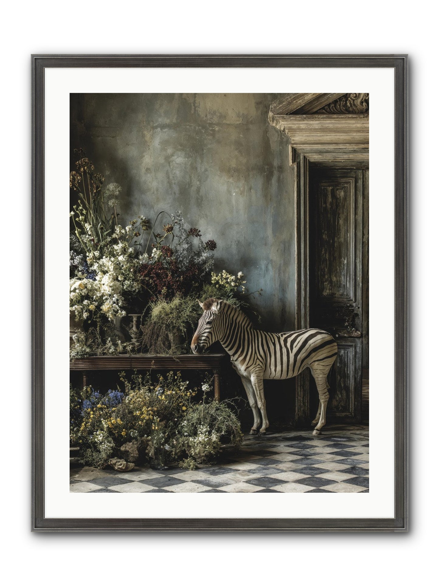 Silent Garden Framed Print - Slimwoods Black/Silver 24x32