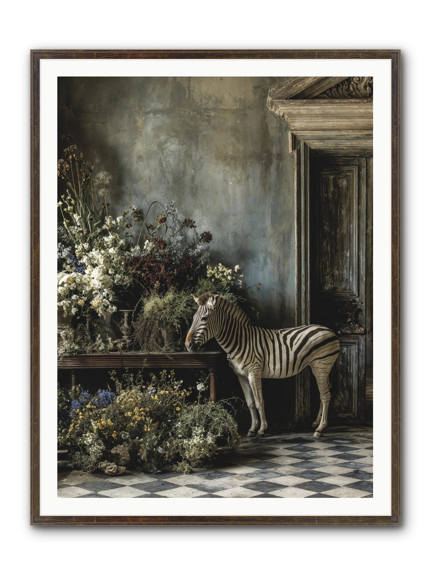 Silent Garden Framed Print - Slimwoods Black/Gold 36x48