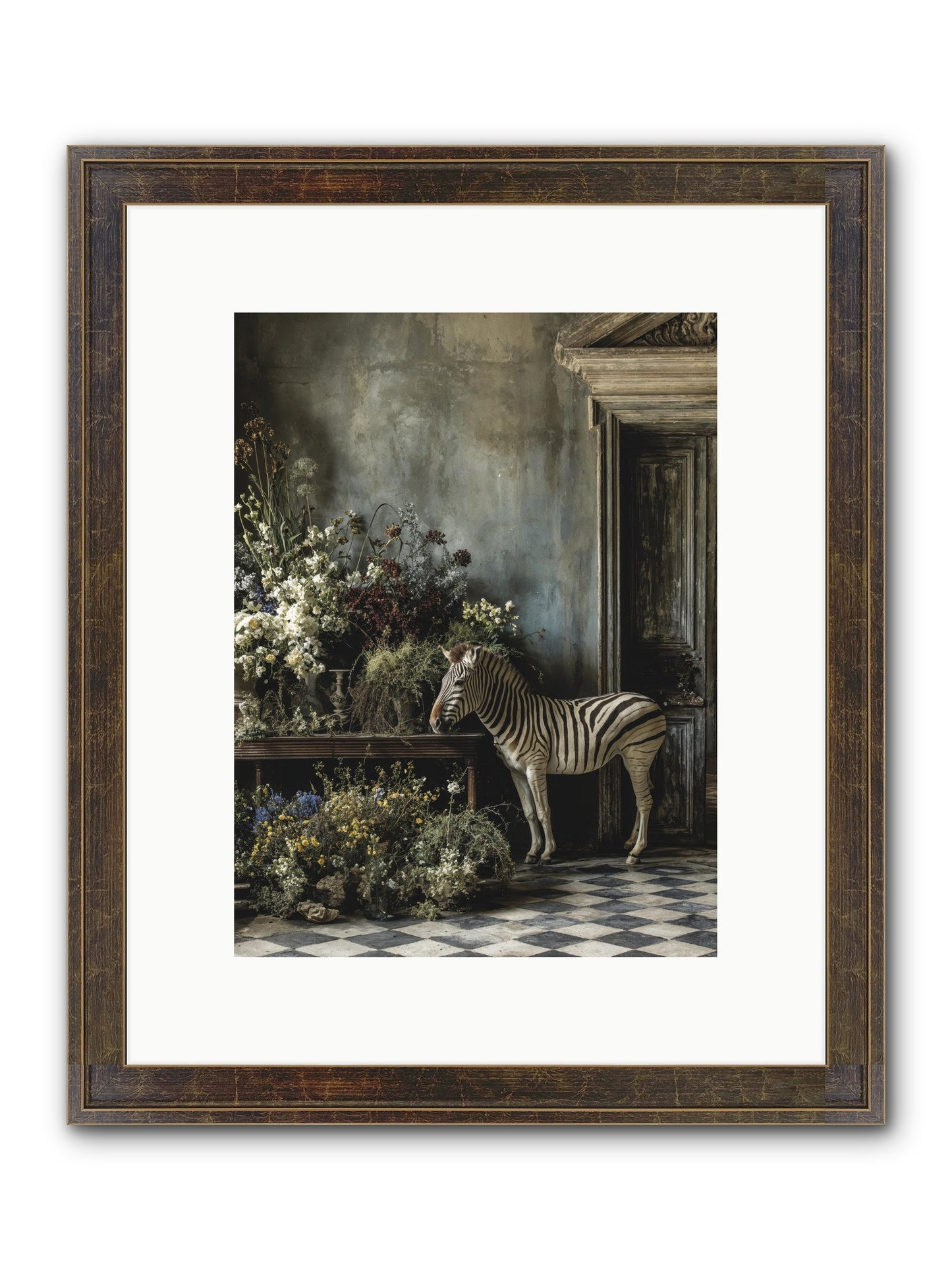 Silent Garden Framed Print - Slimwoods Black/Gold 9x12