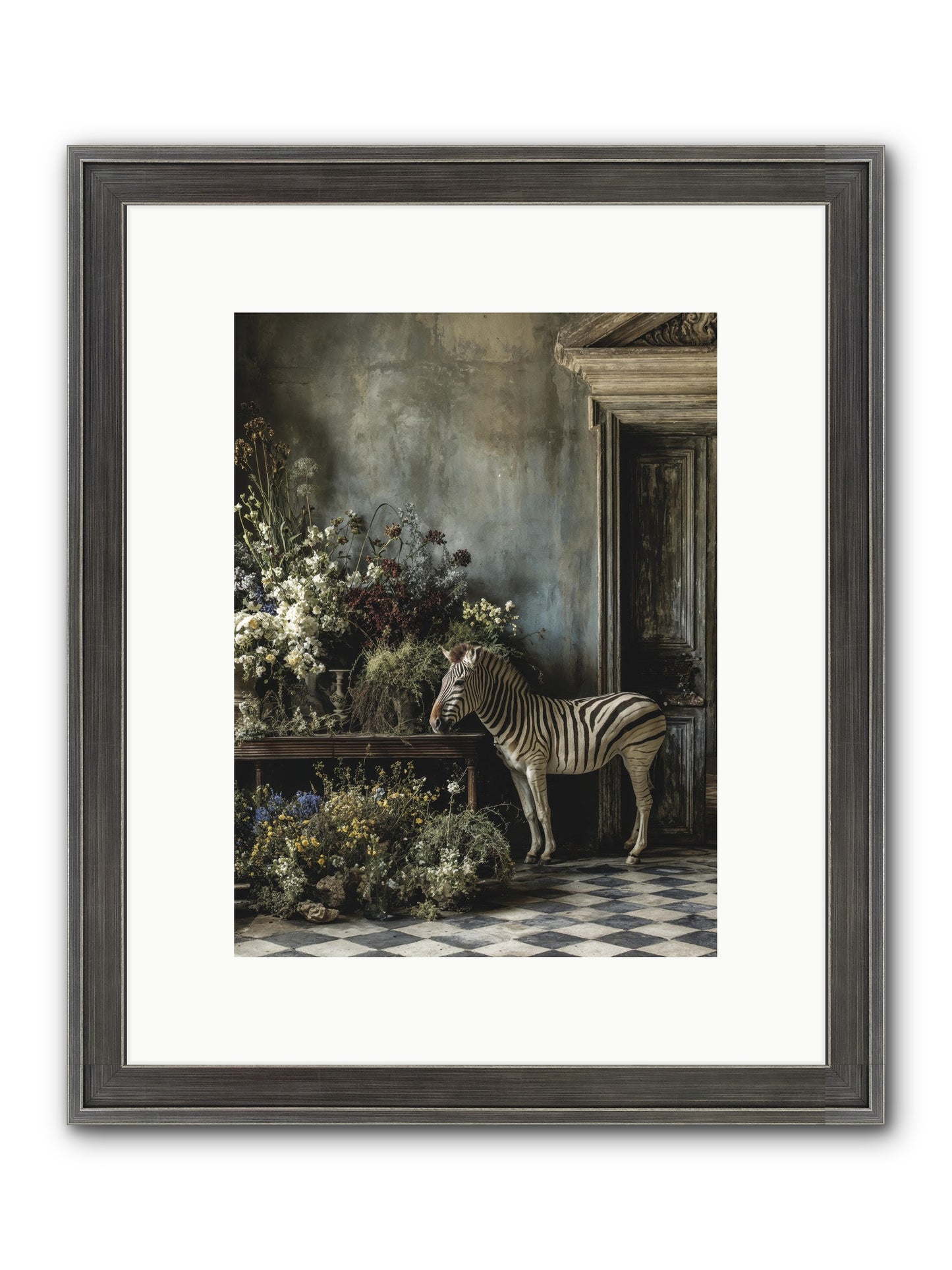 Silent Garden Framed Print - Slimwoods Black/Silver 9x12