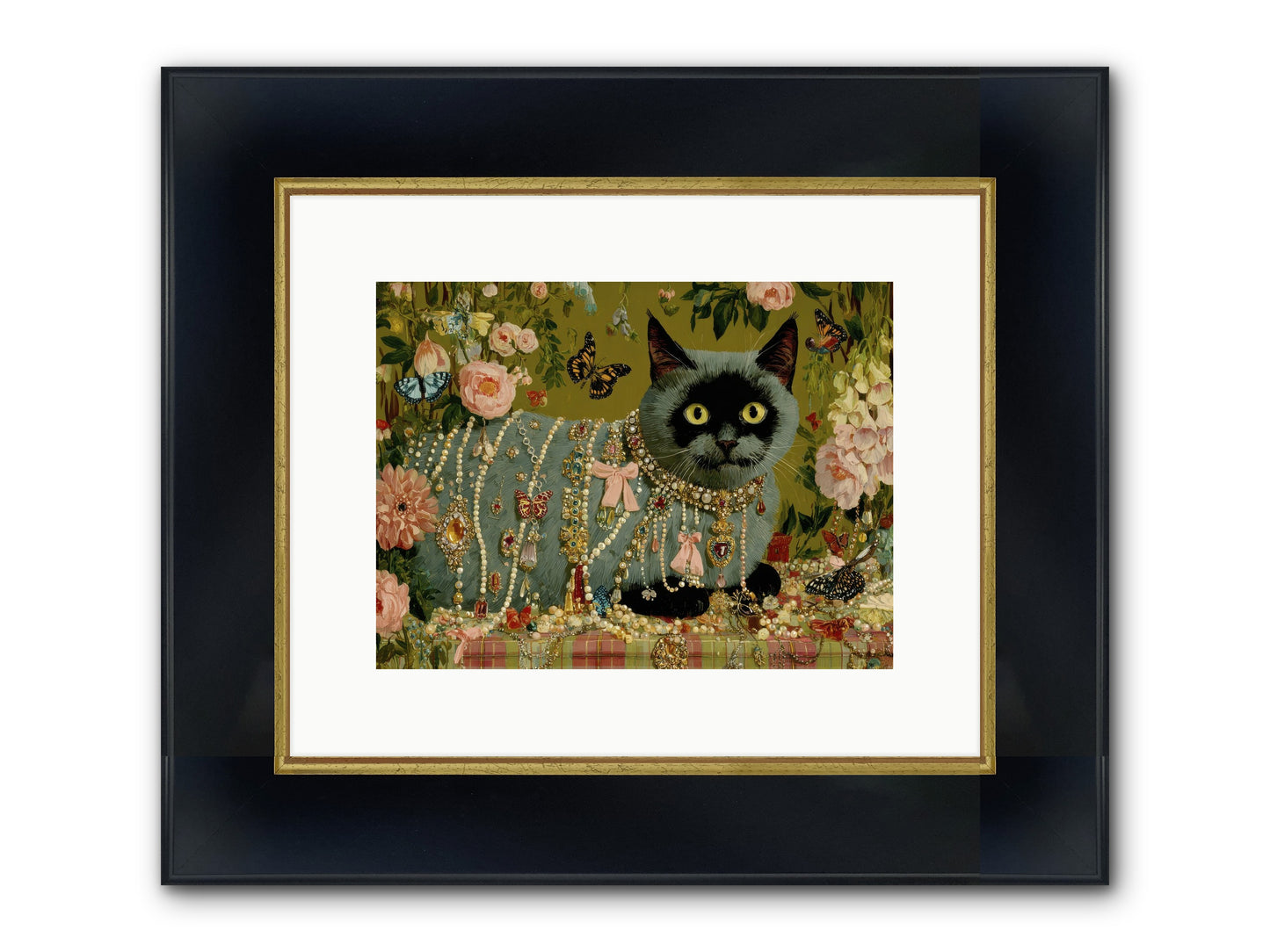 Silent Jubilee No.1 Framed Print - Wide Black w/Gold 12x9