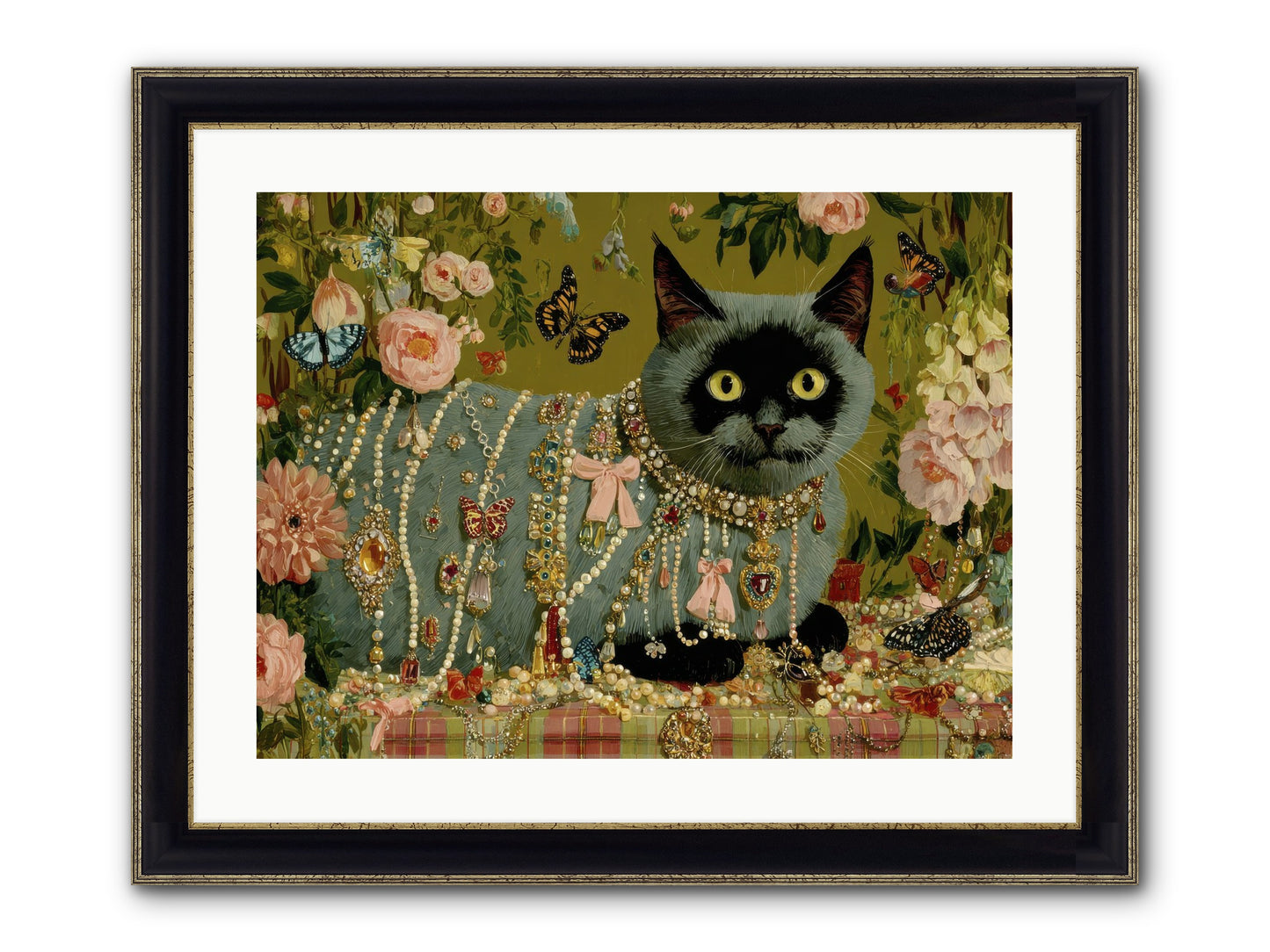Silent Jubilee No.1 Framed Print - Black & Gold 24x18