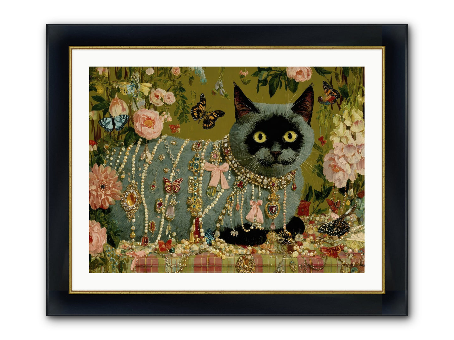 Silent Jubilee No.1 Framed Print - Wide Black w/Gold 32x24