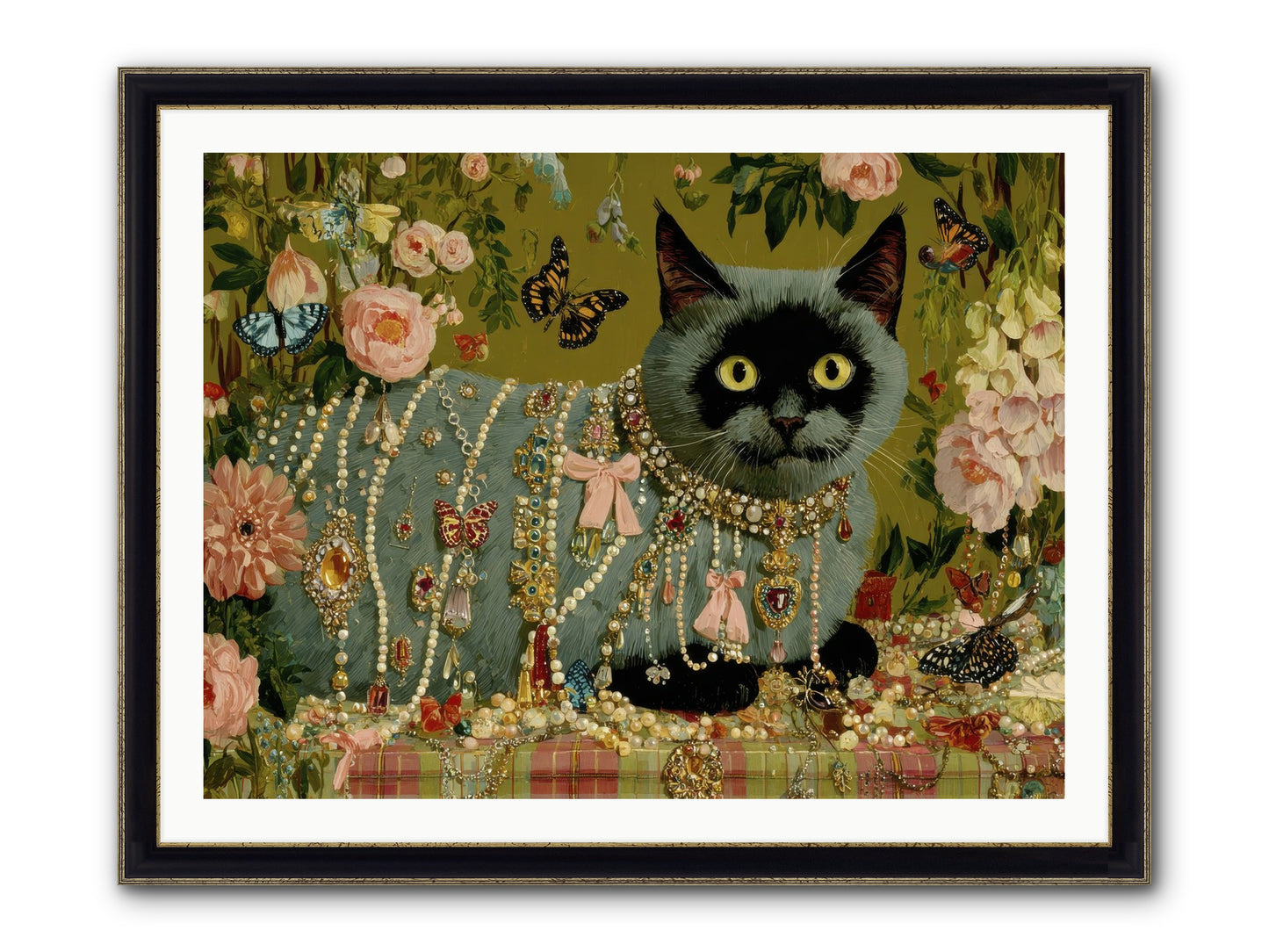 Silent Jubilee No.1 Framed Print - Black & Gold 40x30