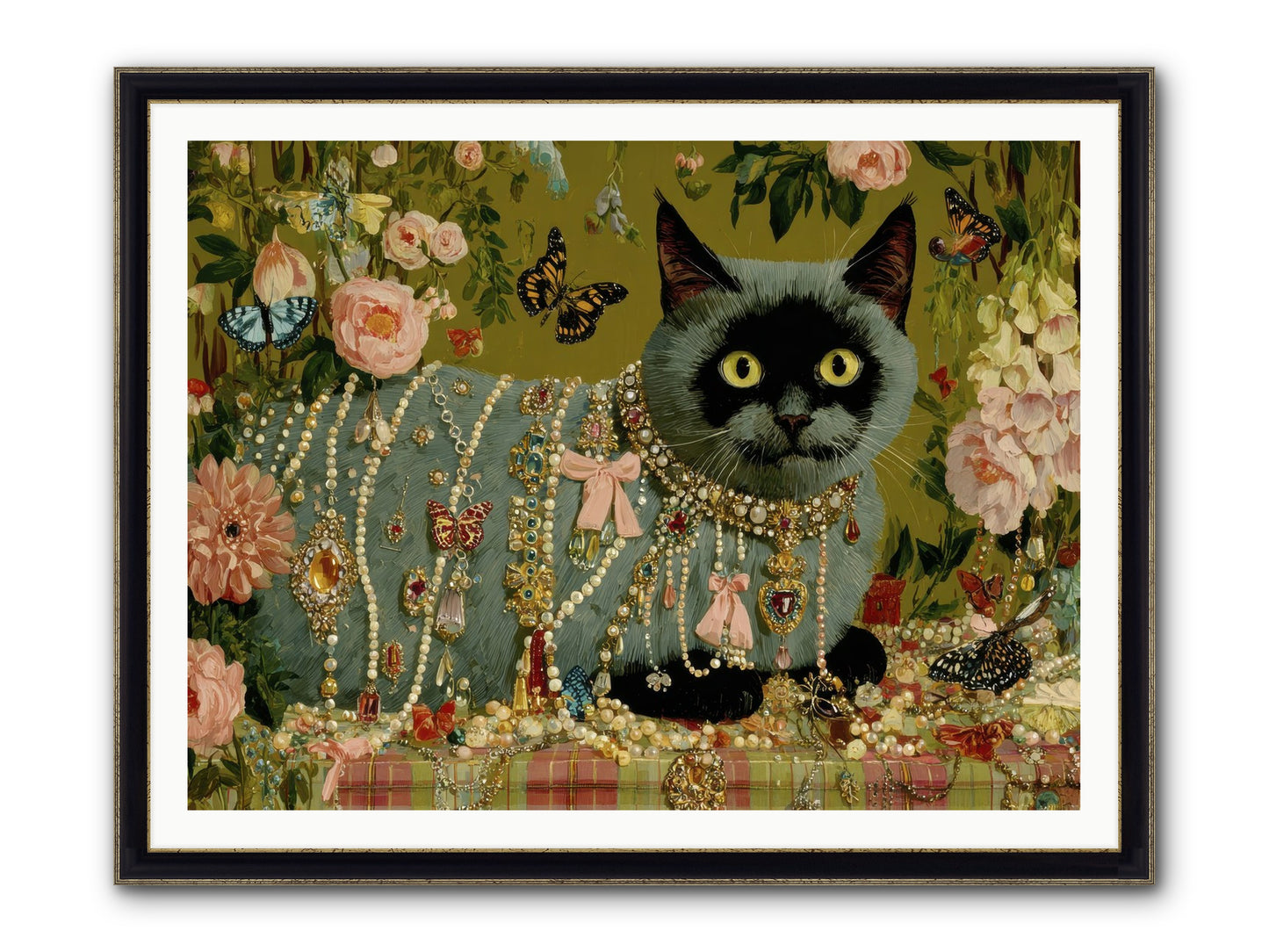 Silent Jubilee No.1 Framed Print - Black & Gold 48x36