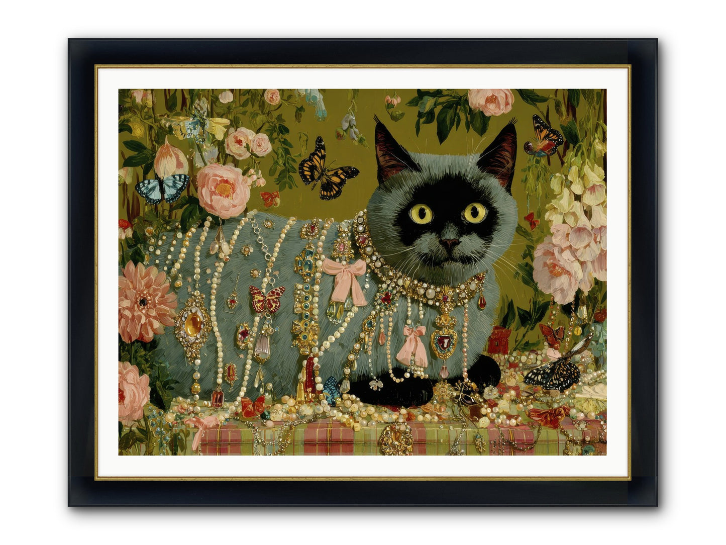 Silent Jubilee No.1 Framed Print - Wide Black w/Gold 48x36