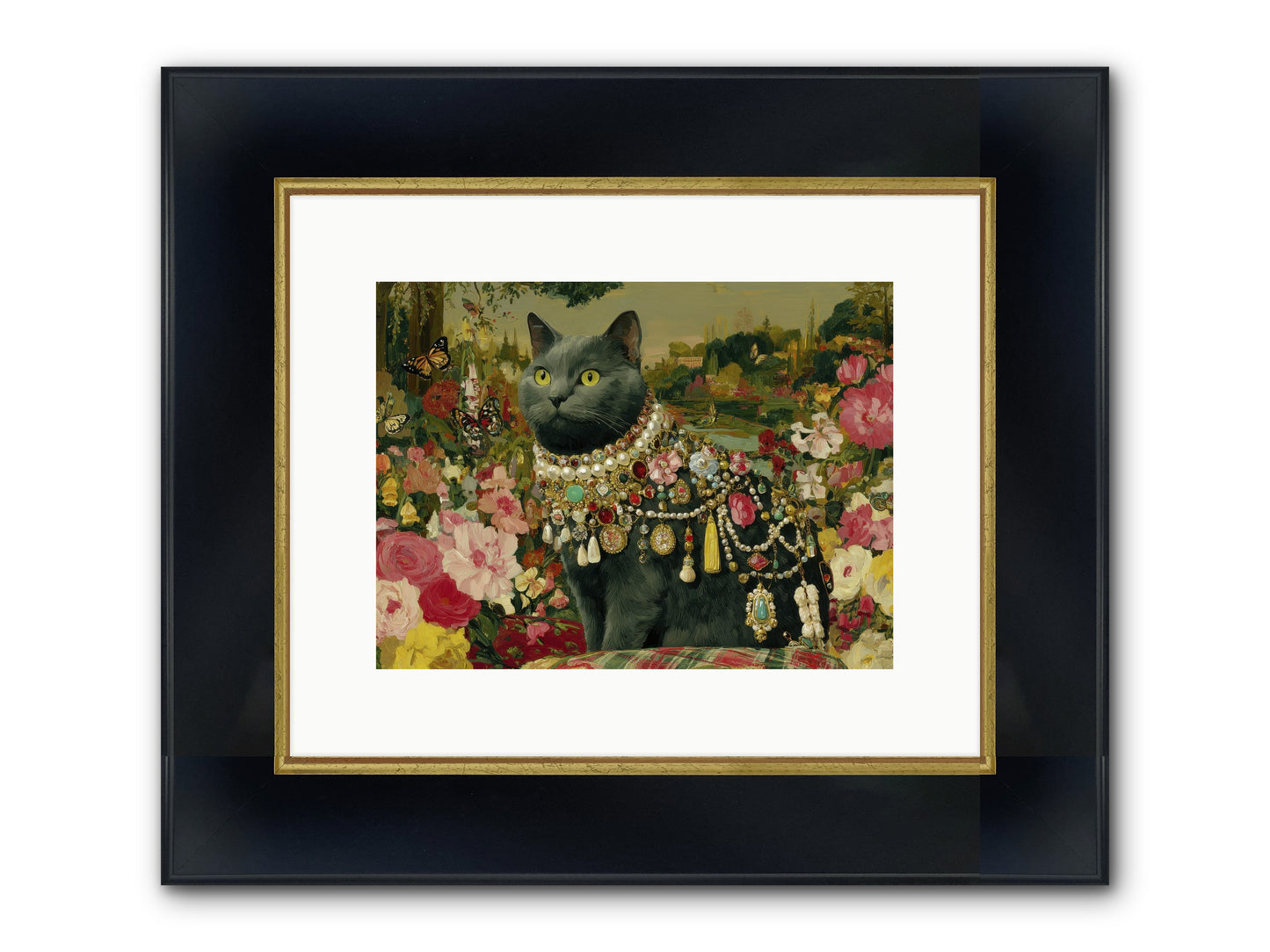 Silent Jubilee No.2 Framed Print - Wide Black w/Gold 12x9