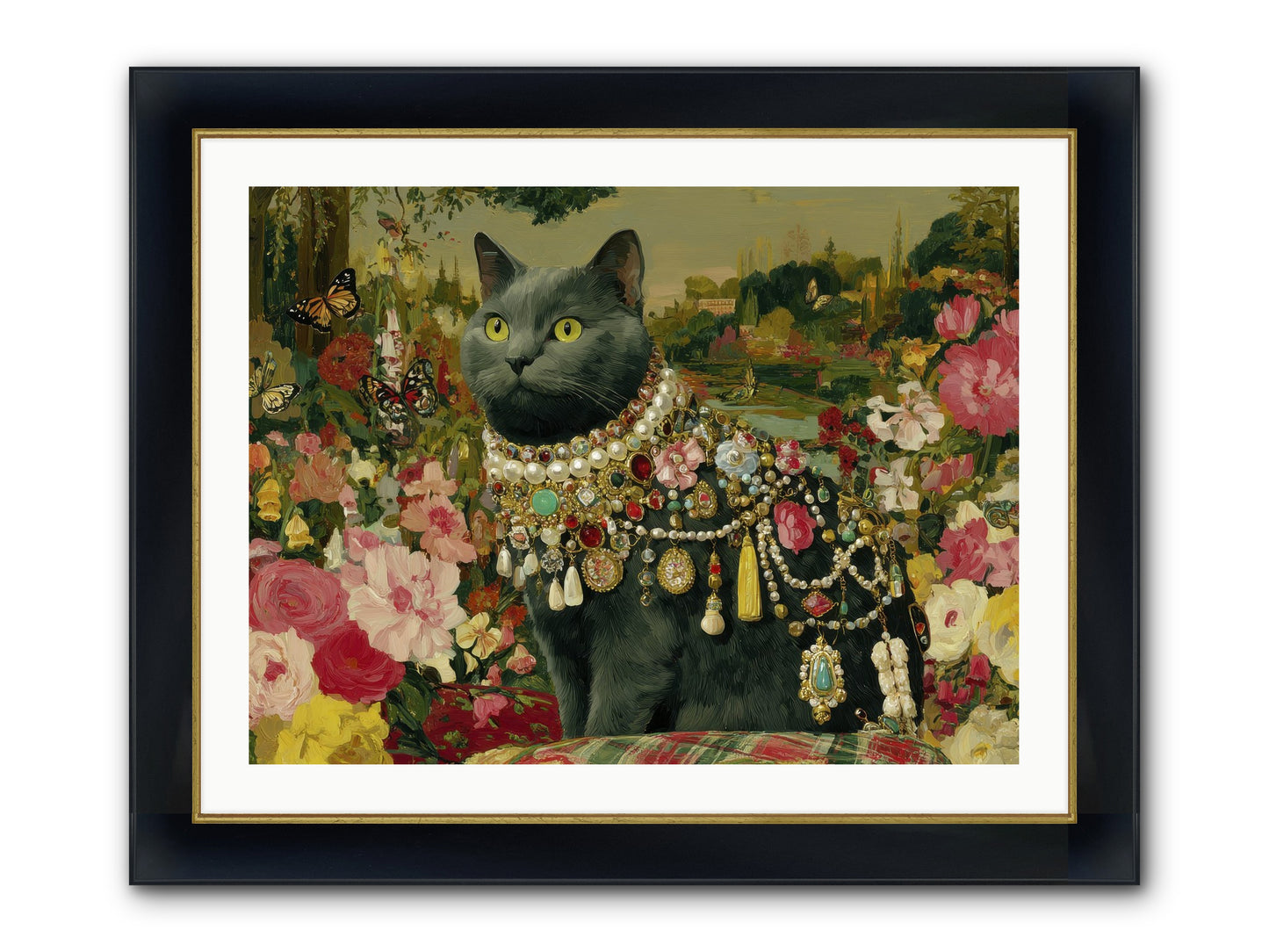 Silent Jubilee No.2 Framed Print - Wide Black w/Gold 32x24