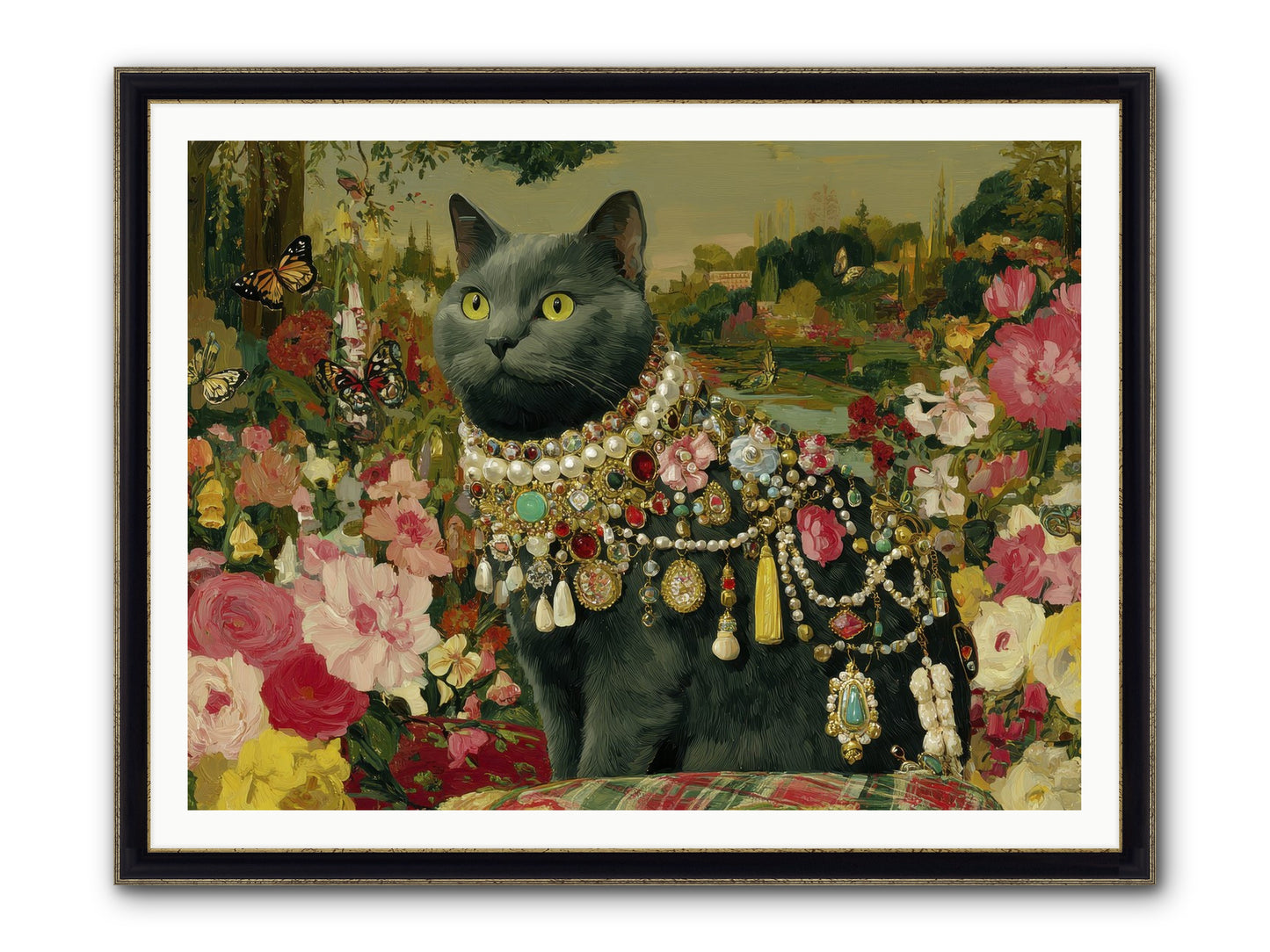 Silent Jubilee No.2 Framed Print - Black & Gold 48x36