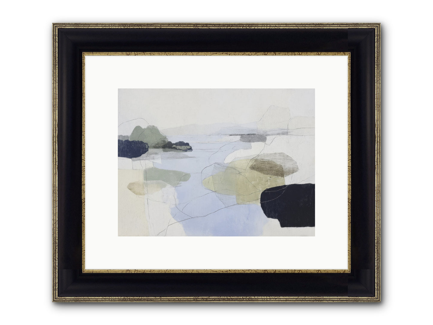 Silent Morrow Framed Print - Black & Gold 12x9