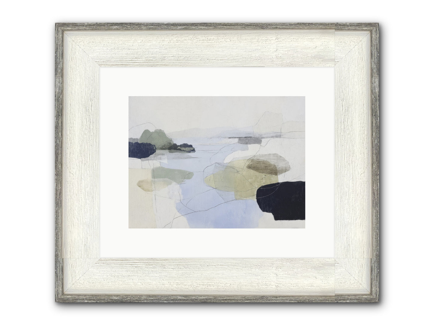 Silent Morrow Framed Print - Driftwood White 12x9