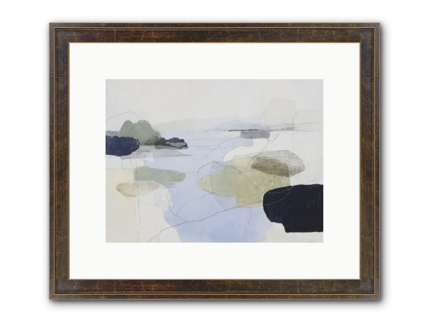 Silent Morrow Framed Print - Slimwoods Black/Gold 12x9