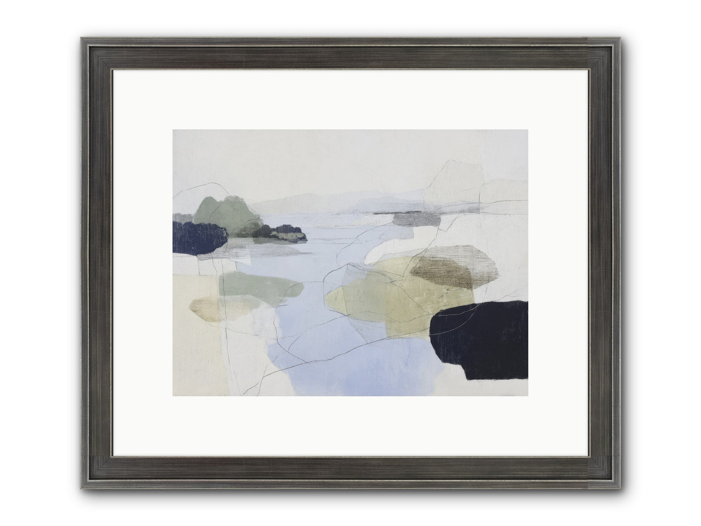 Silent Morrow Framed Print - Slimwoods Black/Silver 12x9