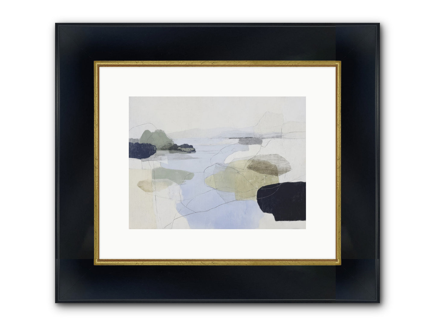 Silent Morrow Framed Print - Wide Black w/Gold 12x9