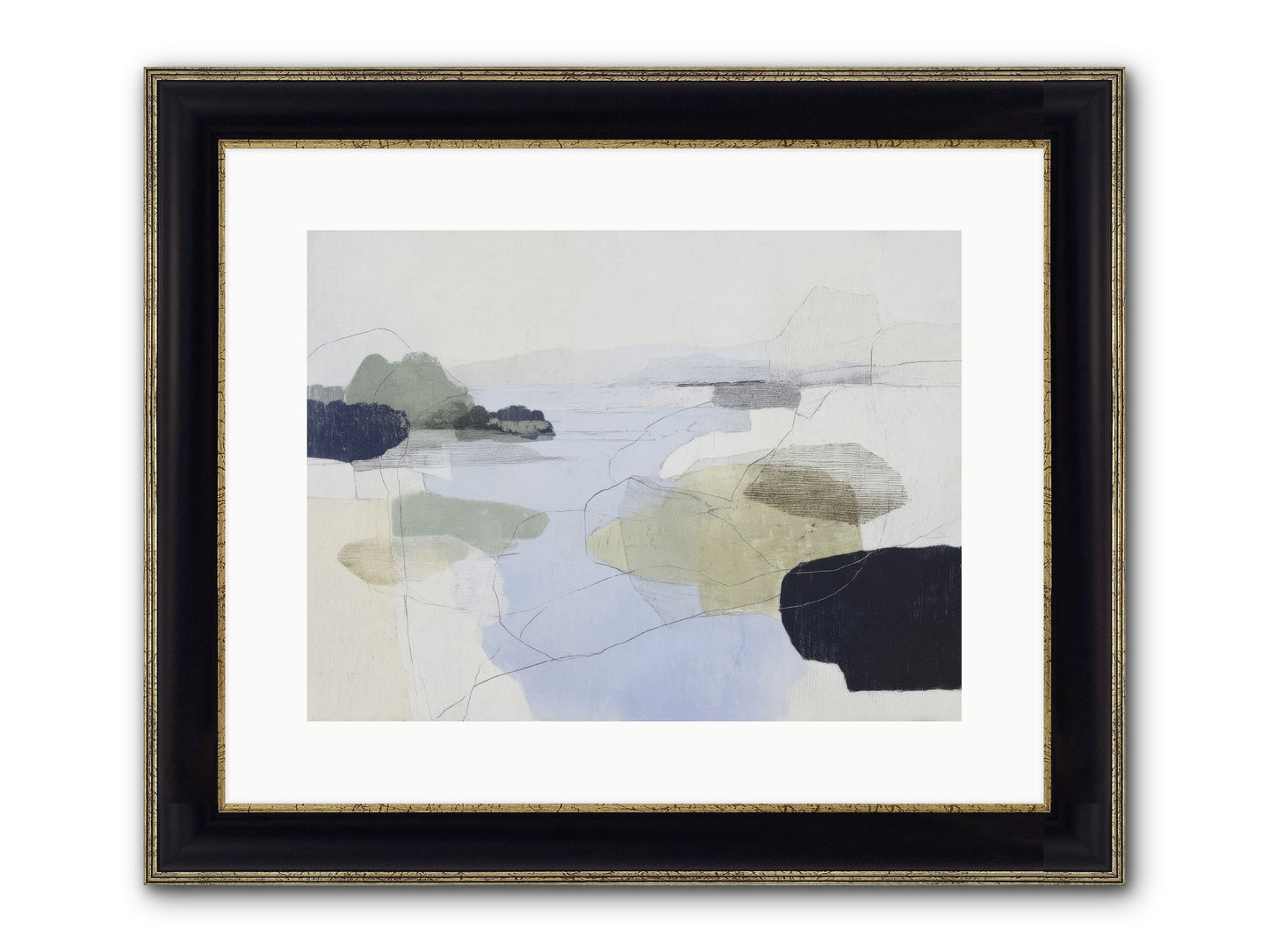 Silent Morrow Framed Print - Black & Gold 16x12