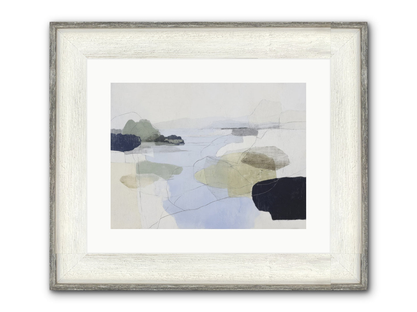 Silent Morrow Framed Print - Driftwood White 16x12