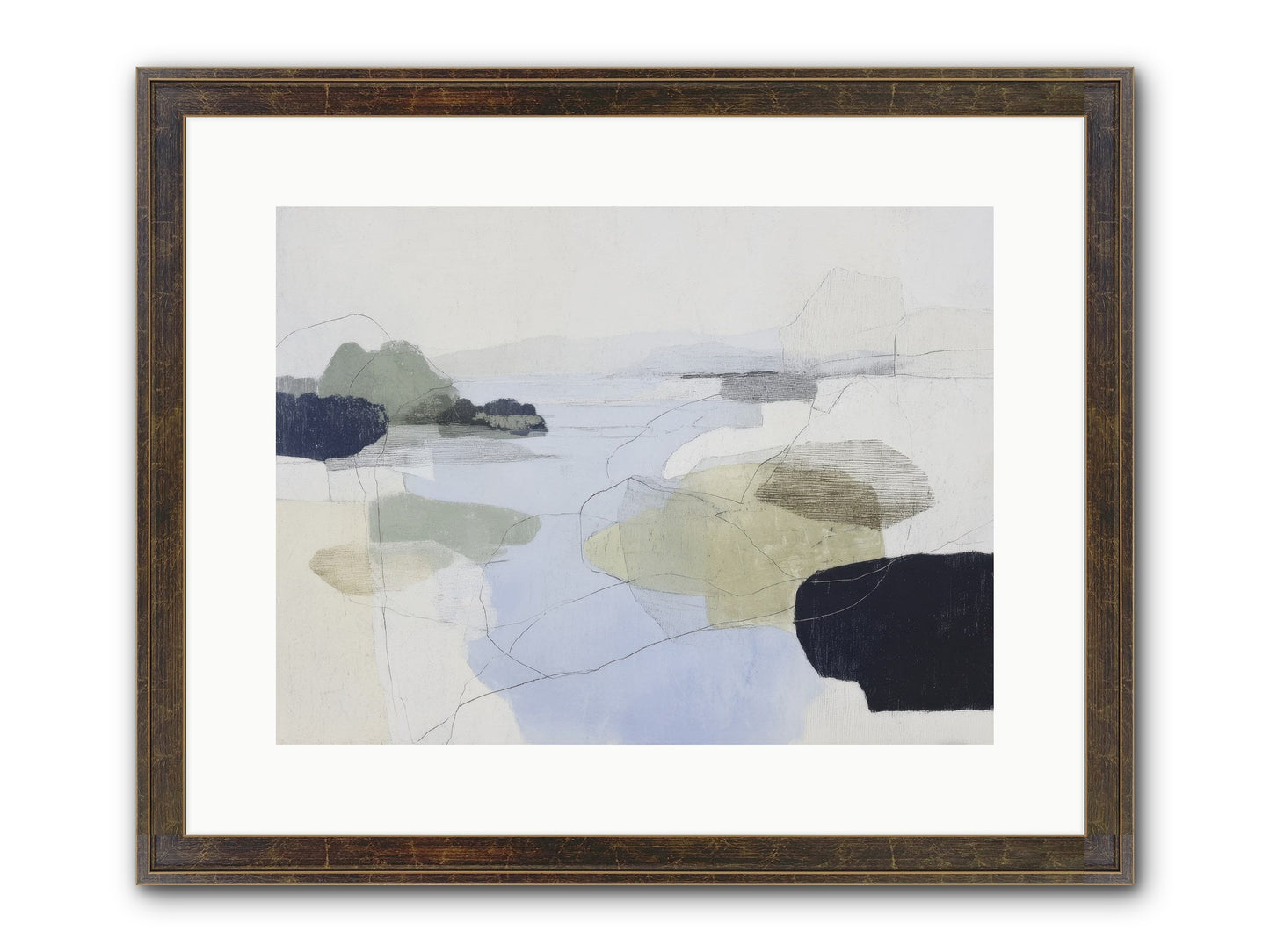 Silent Morrow Framed Print - Slimwoods Black/Gold 16x12
