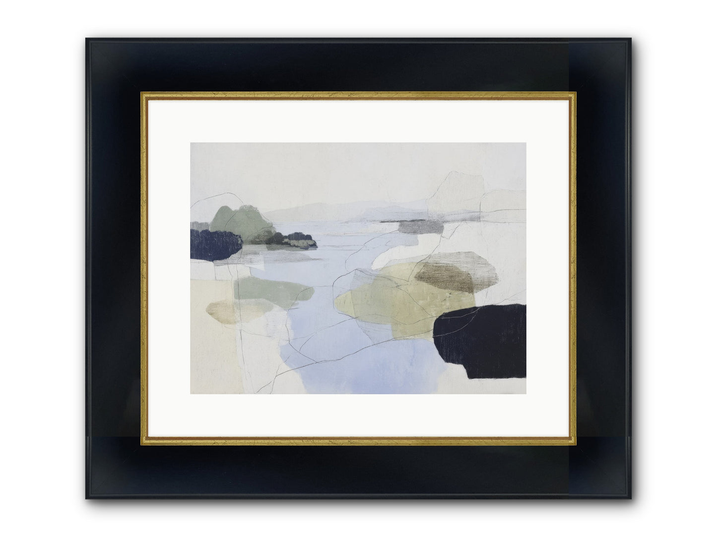 Silent Morrow Framed Print - Wide Black w/Gold 16x12