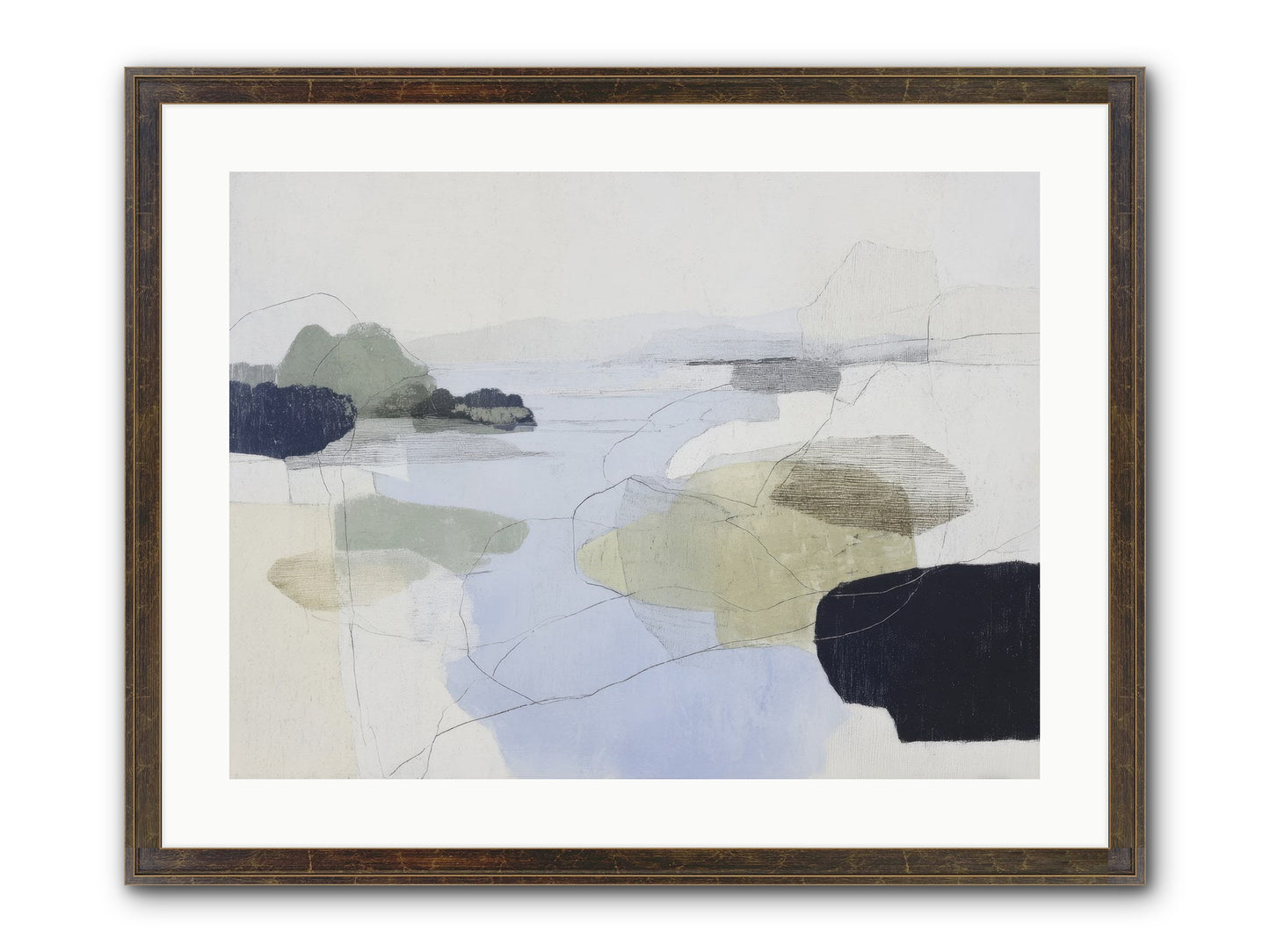 Silent Morrow Framed Print - Slimwoods Black/Gold 24x18