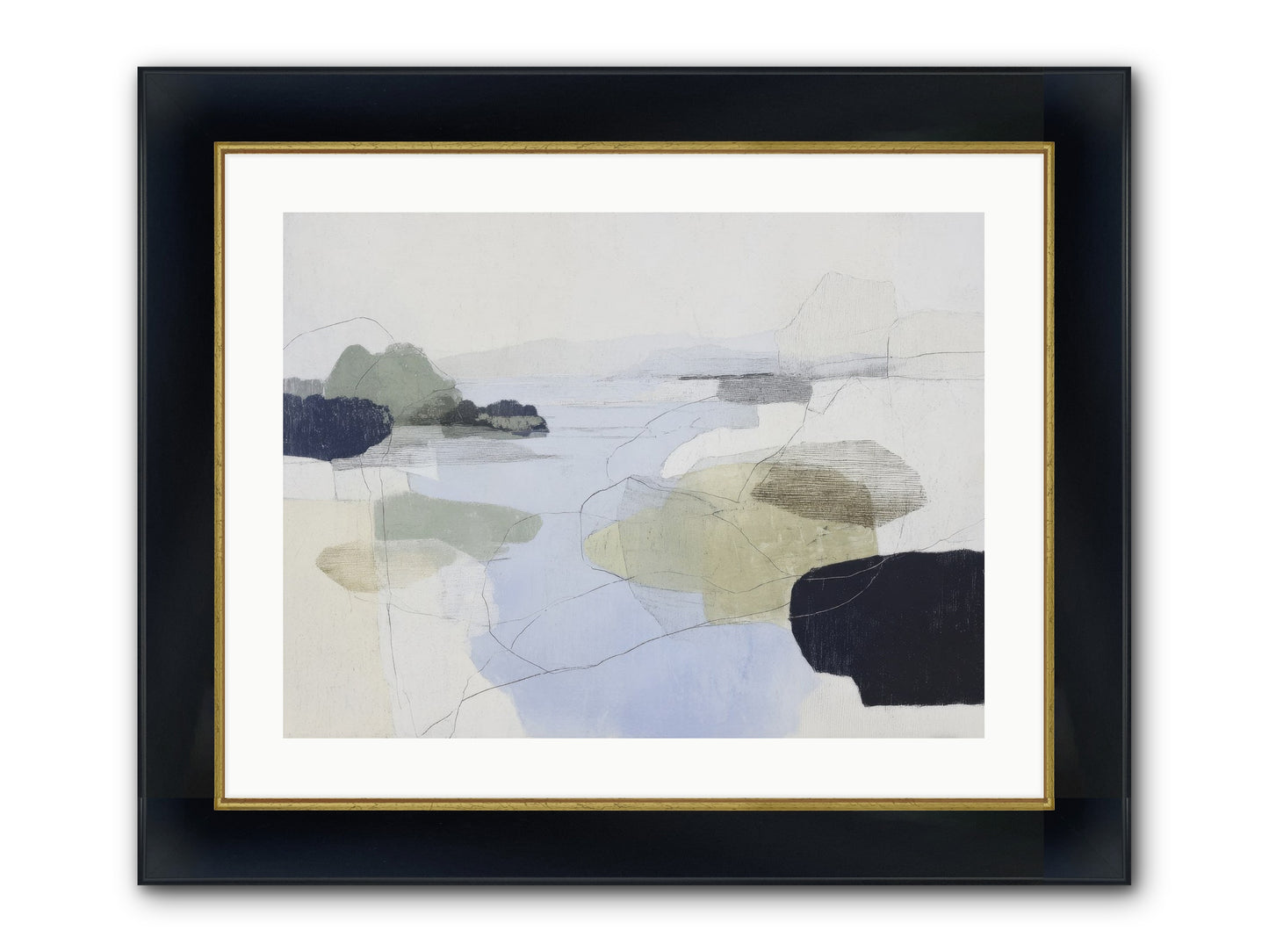 Silent Morrow Framed Print - Wide Black w/Gold 24x18