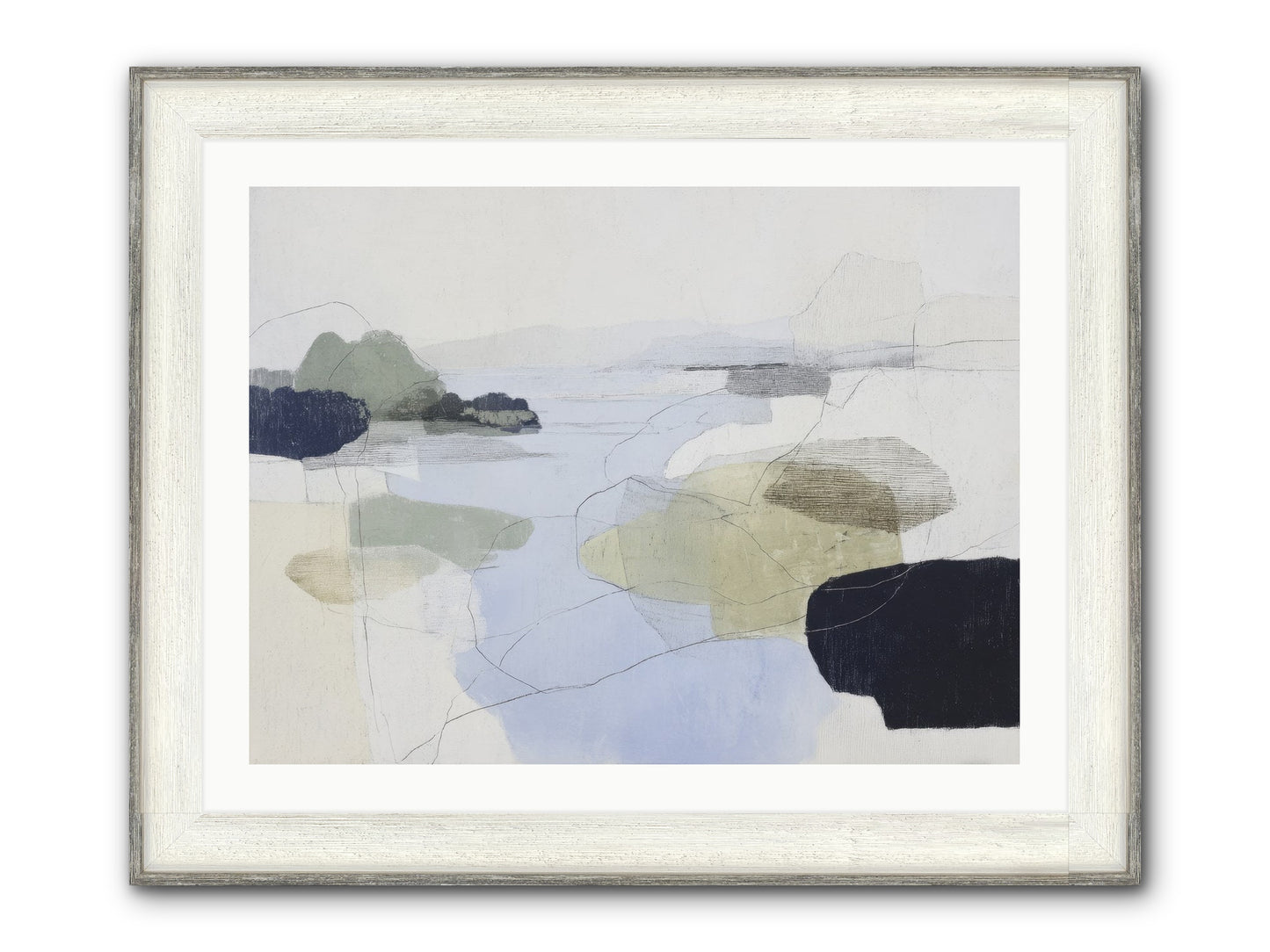 Silent Morrow Framed Print - Driftwood White 32x24