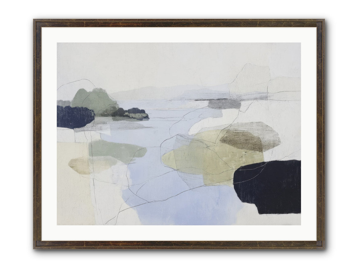 Silent Morrow Framed Print - Slimwoods Black/Gold 32x24