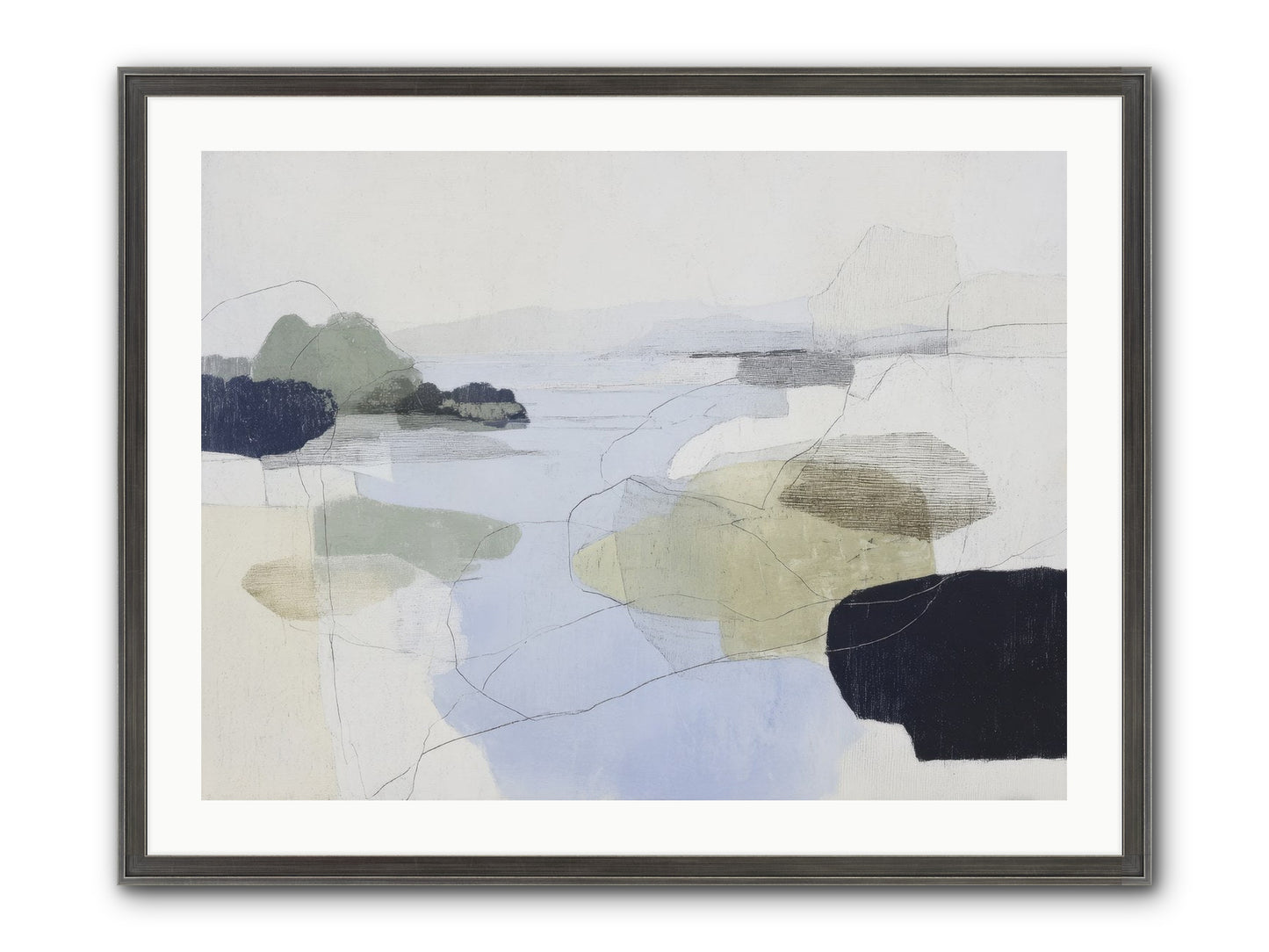 Silent Morrow Framed Print - Slimwoods Black/Silver 32x24