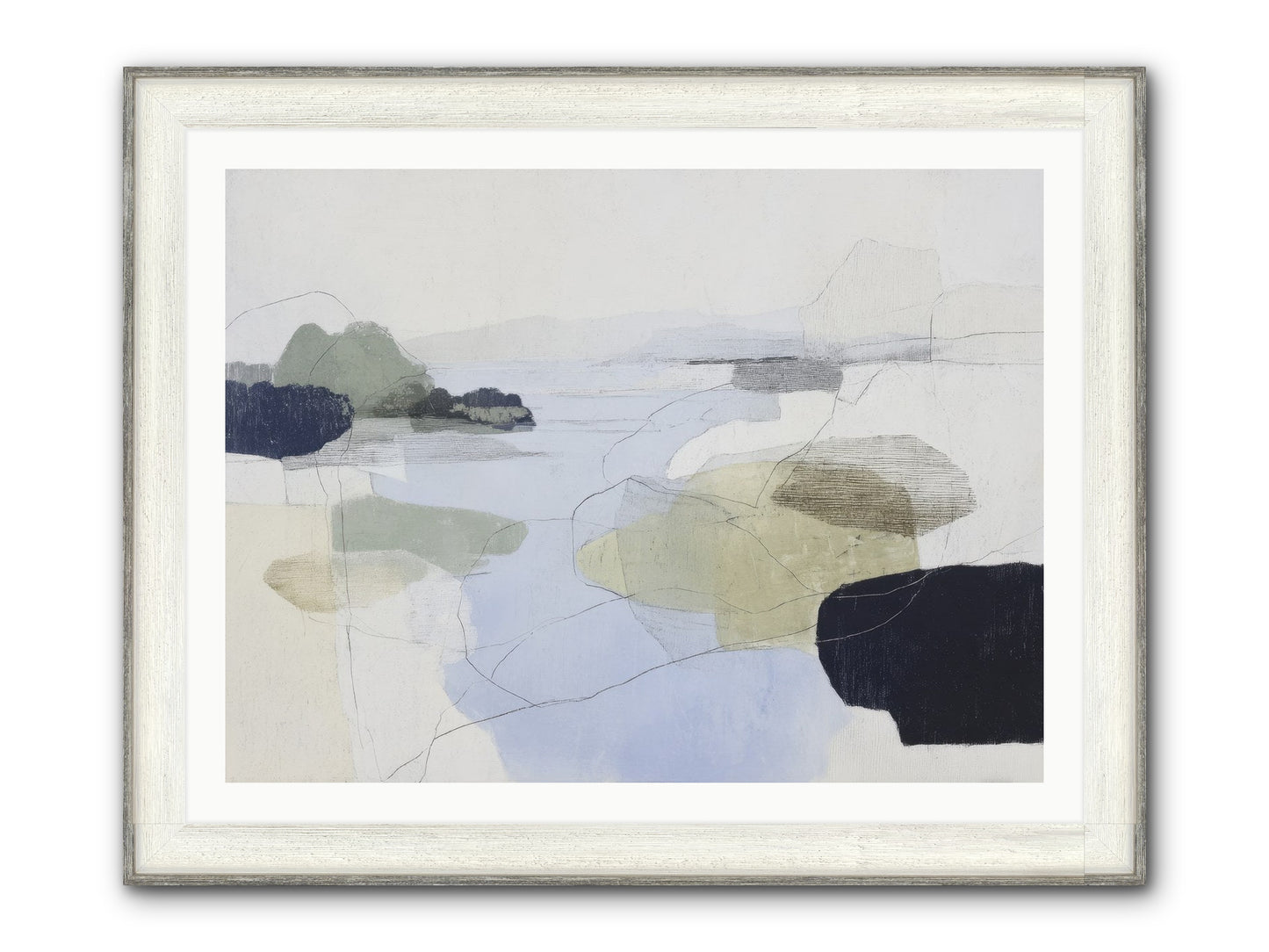 Silent Morrow Framed Print - Driftwood White 40x30