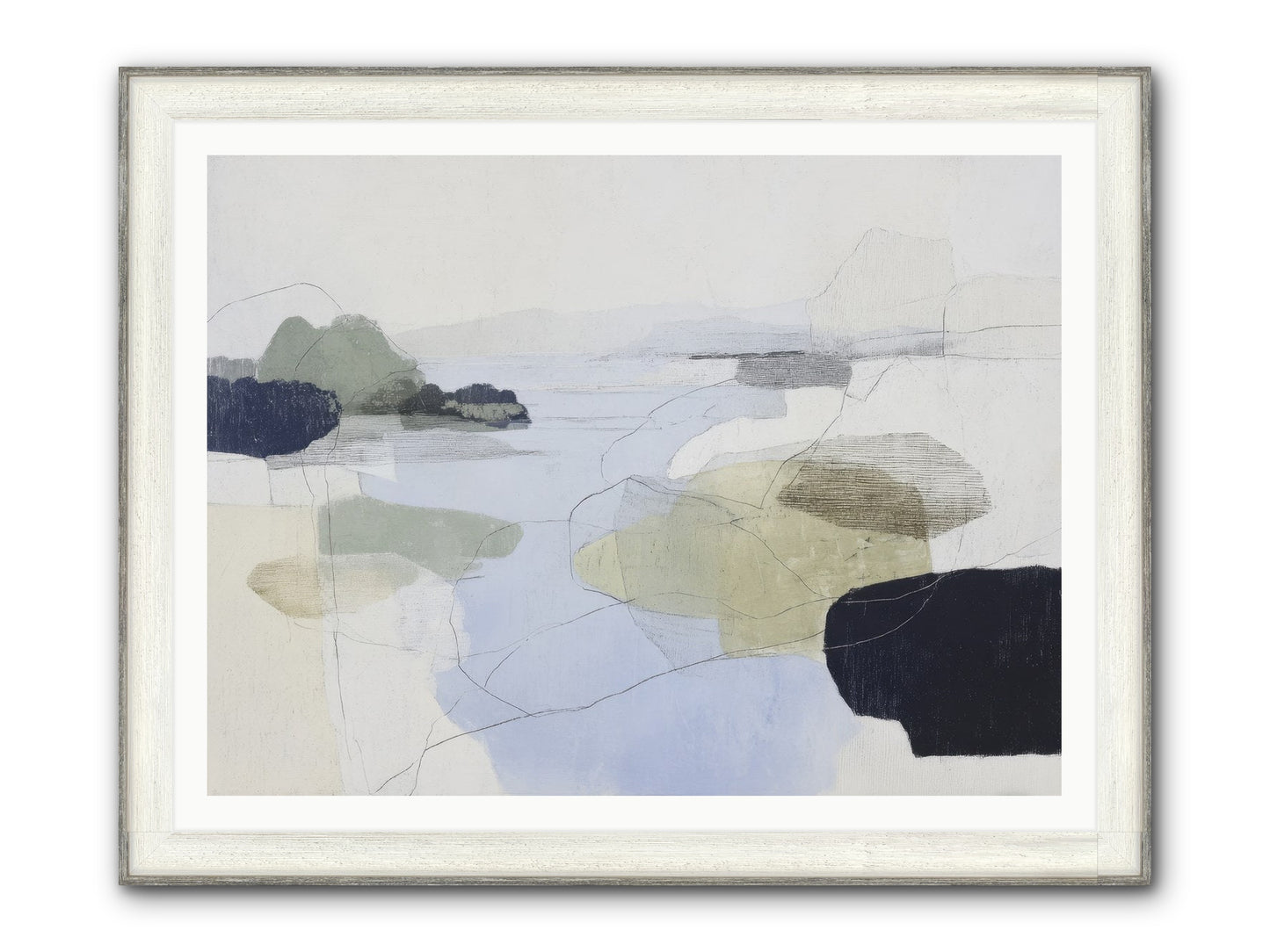 Silent Morrow Framed Print - Driftwood White 48x36