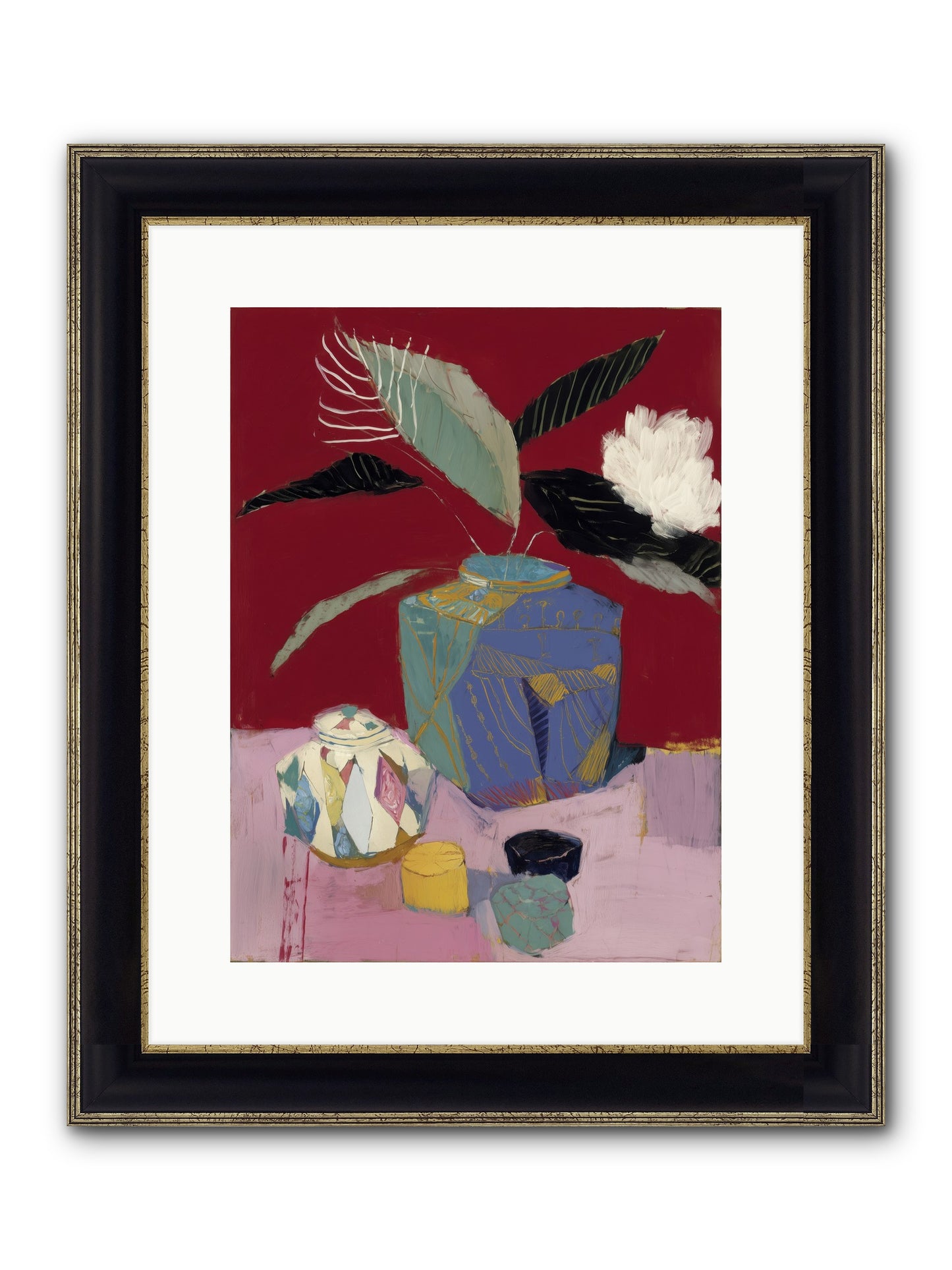 Silent Prism Framed Print - Black & Gold 12x16