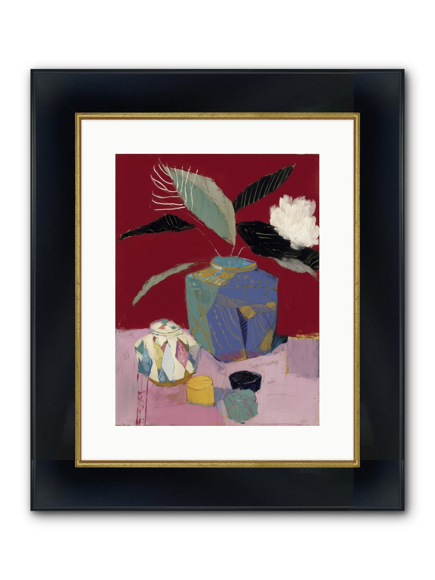 Silent Prism Framed Print - Wide Black w/Gold 12x16