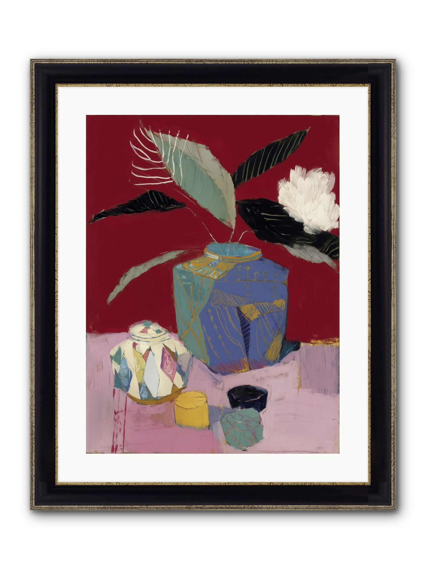 Silent Prism Framed Print - Black & Gold 18x24