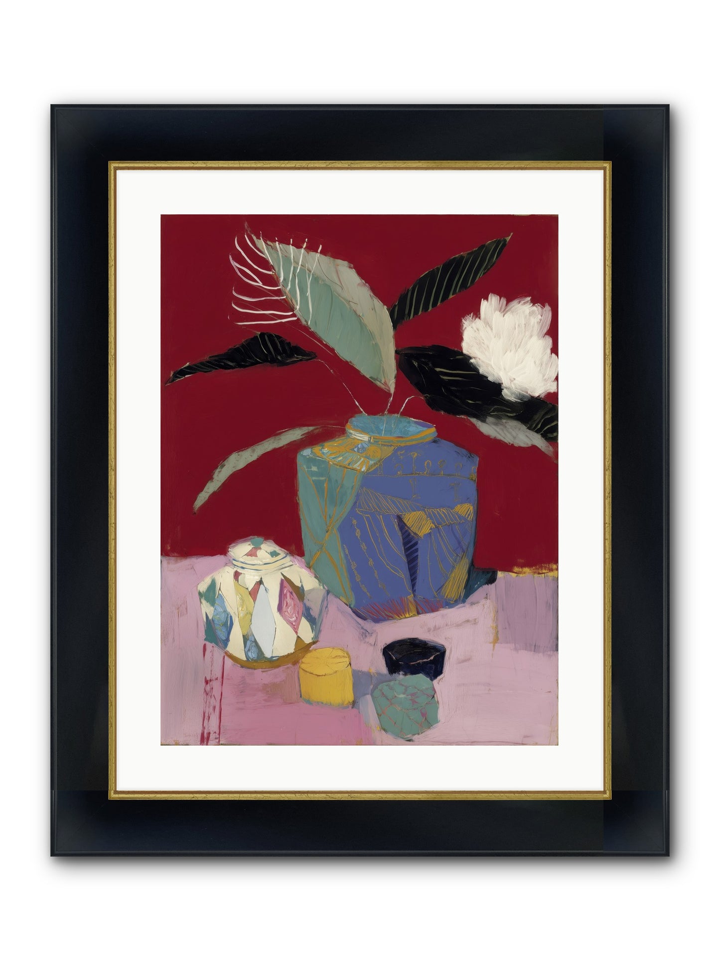 Silent Prism Framed Print - Wide Black w/Gold 18x24