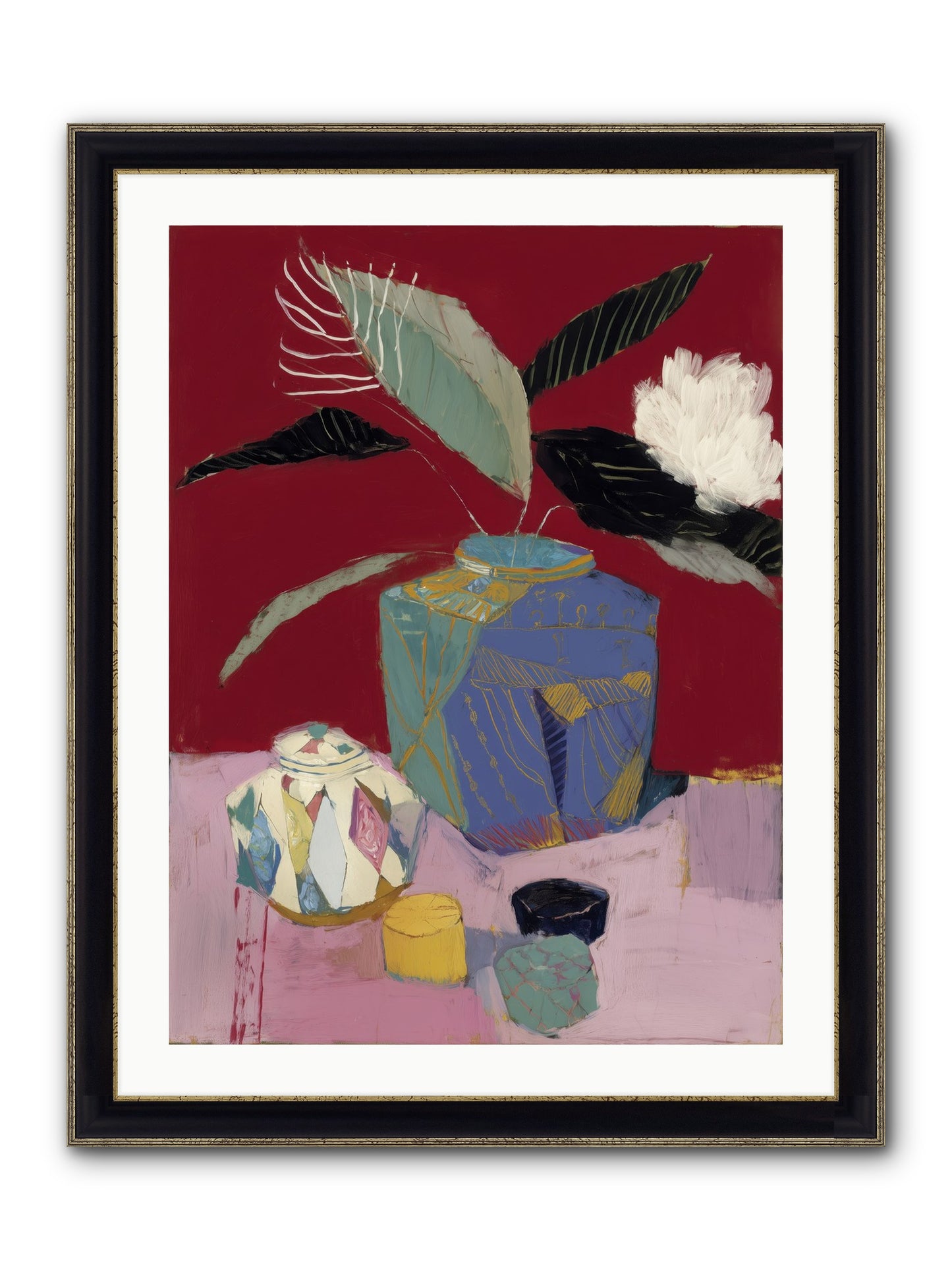 Silent Prism Framed Print - Black & Gold 24x32