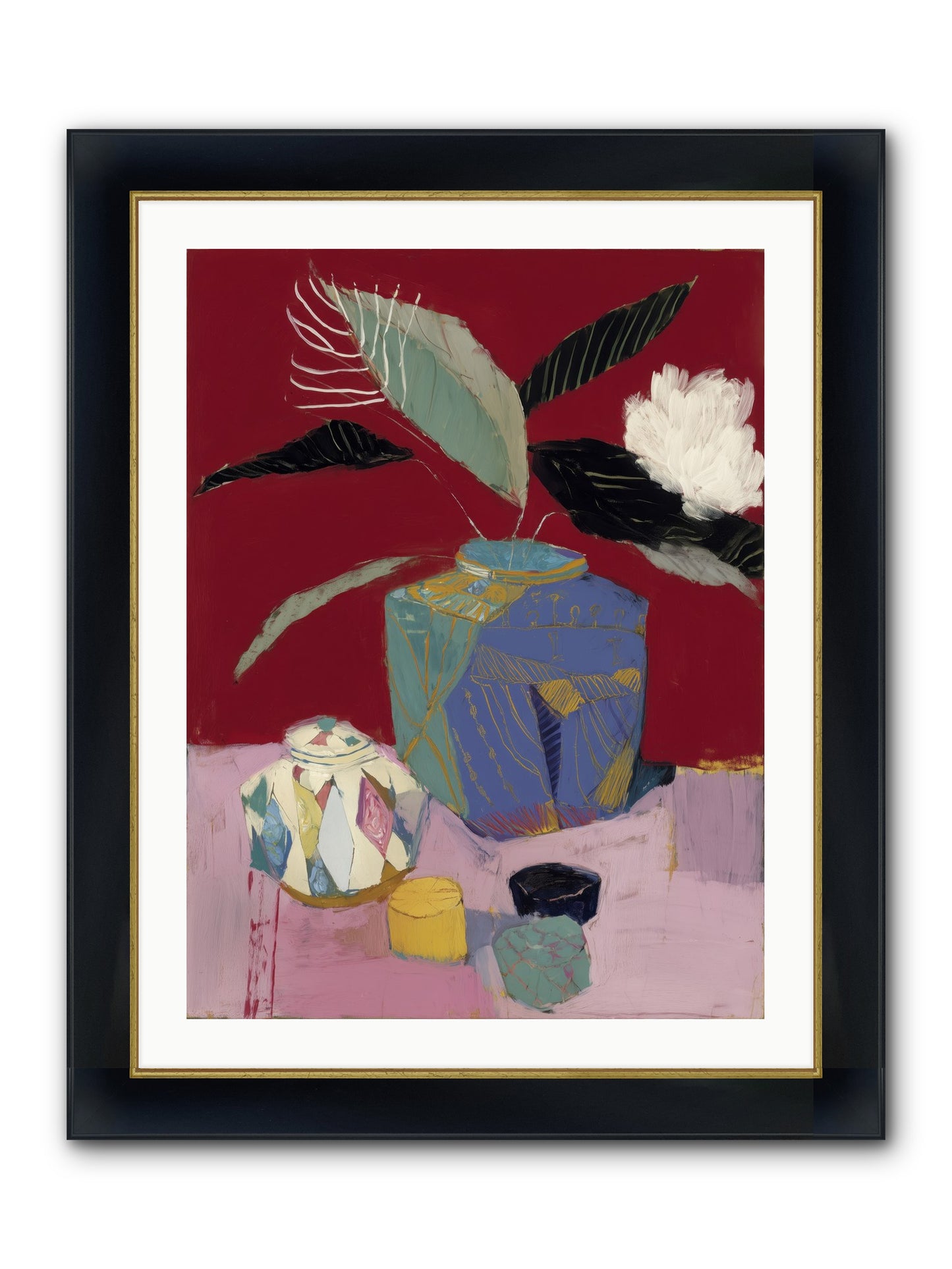 Silent Prism Framed Print - Wide Black w/Gold 24x32