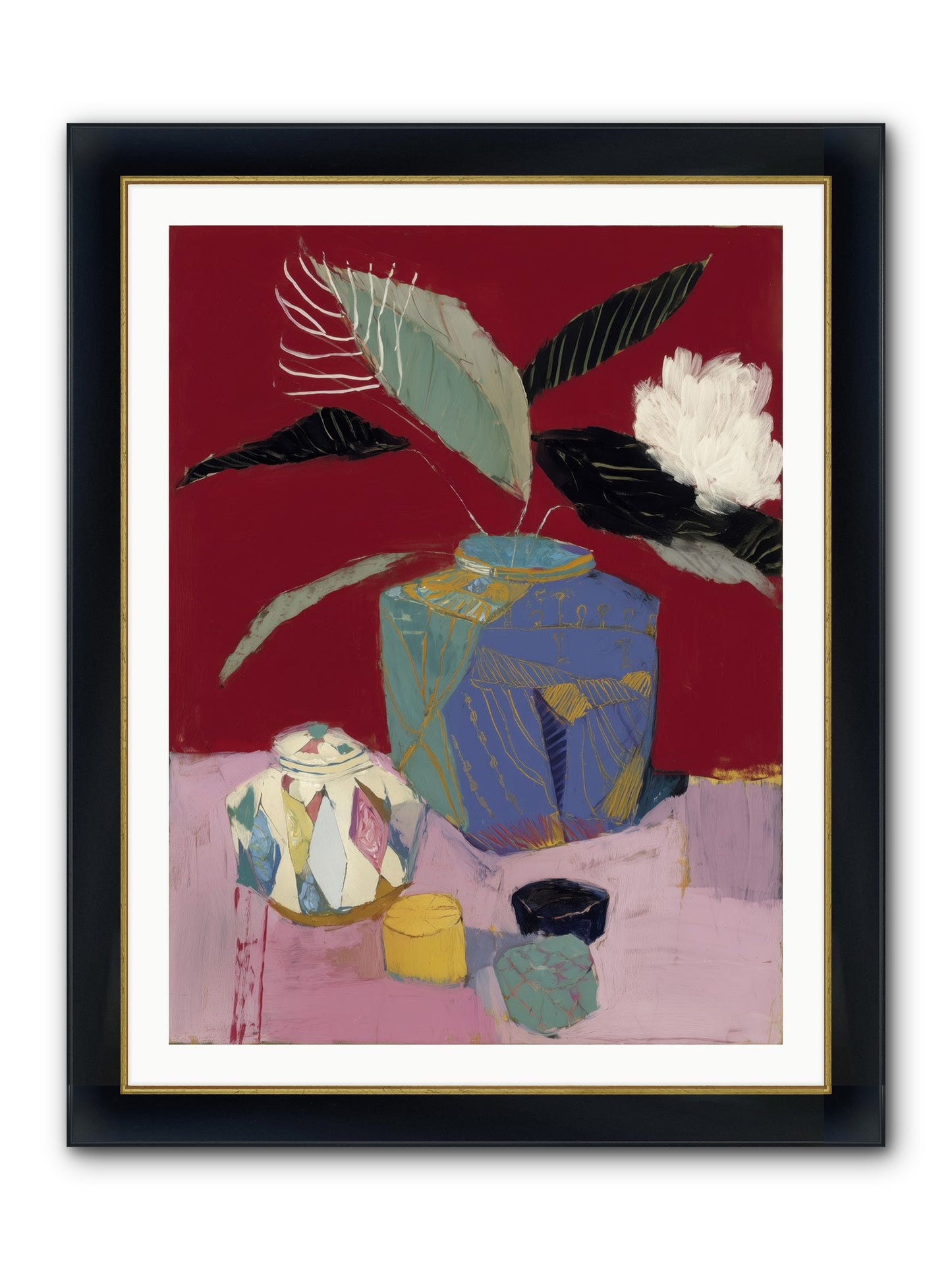 Silent Prism Framed Print - Wide Black w/Gold 30x40