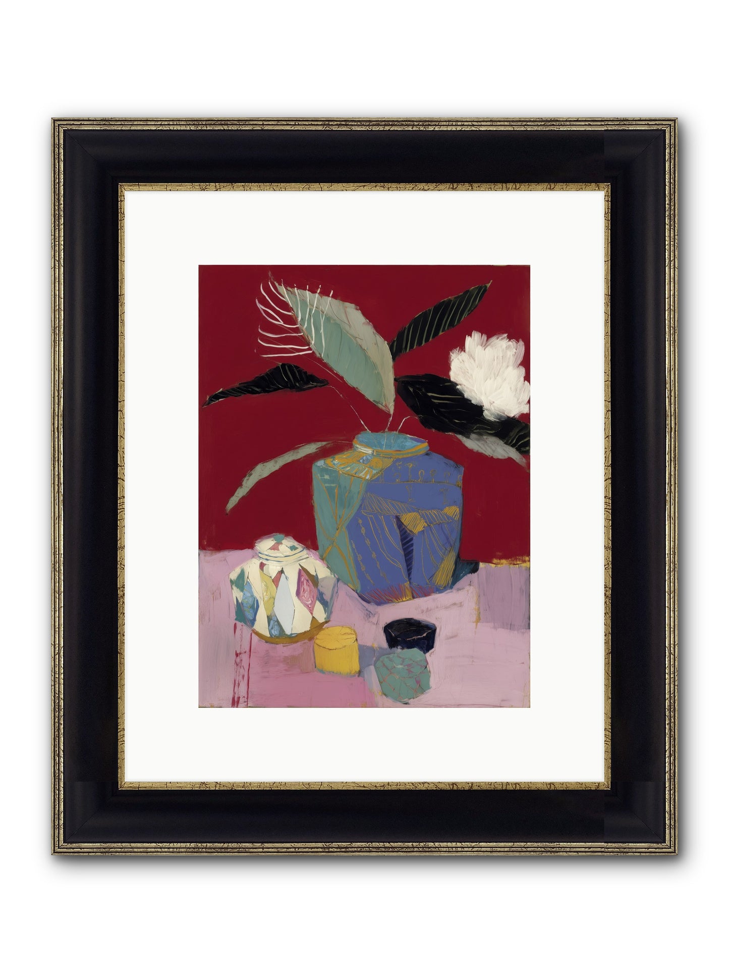 Silent Prism Framed Print - Black & Gold 9x12