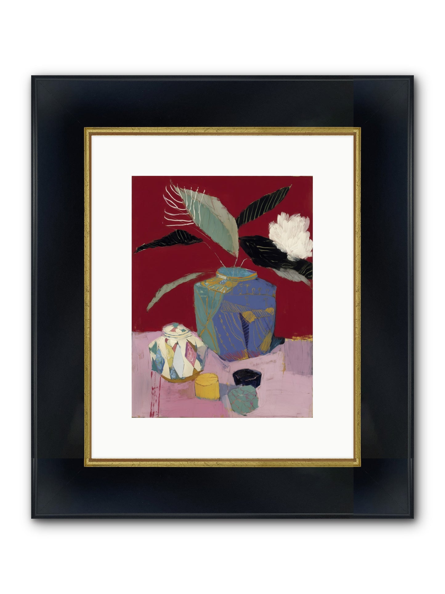 Silent Prism Framed Print - Wide Black w/Gold 9x12