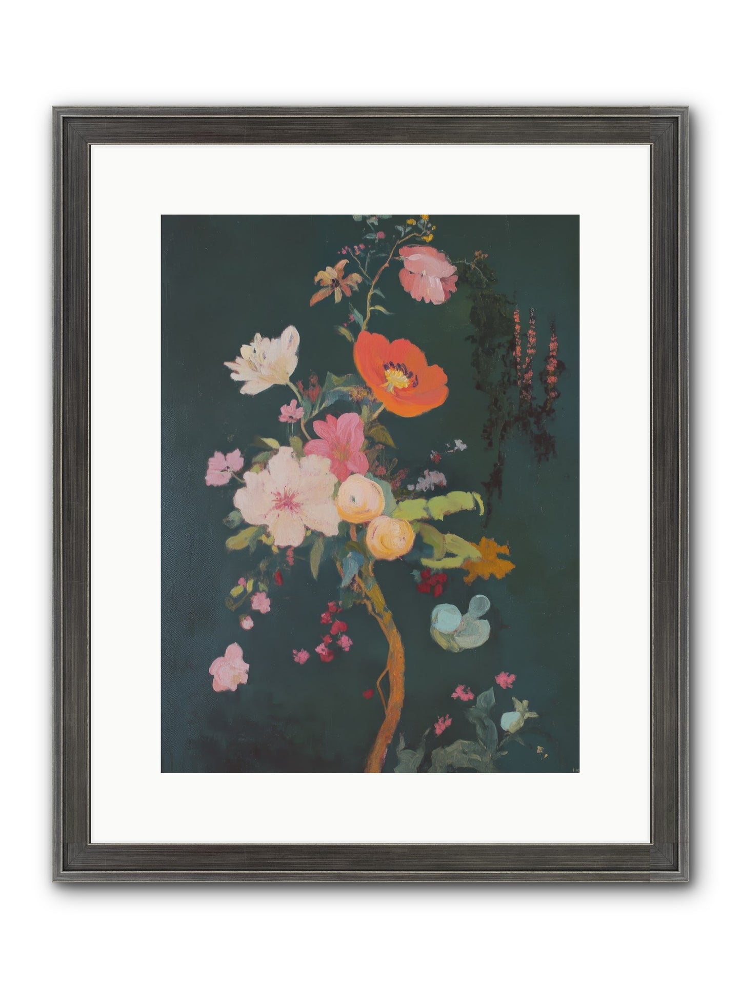 Silent Song Framed Print - Slimwoods Black/Silver 12x16