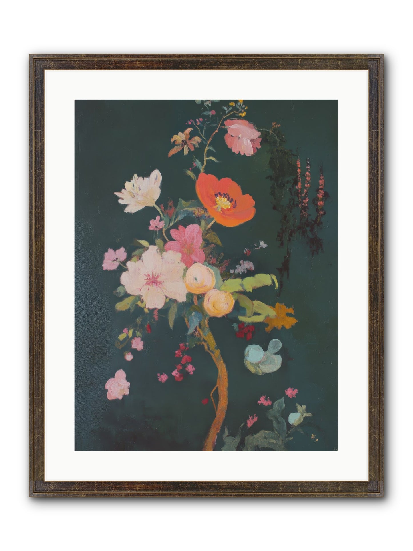 Silent Song Framed Print - Slimwoods Black/Gold 18x24