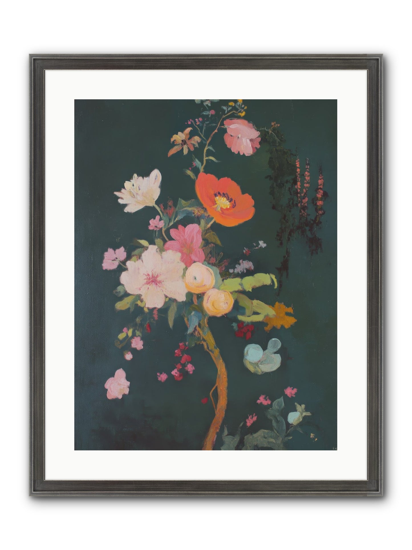 Silent Song Framed Print - Slimwoods Black/Silver 18x24