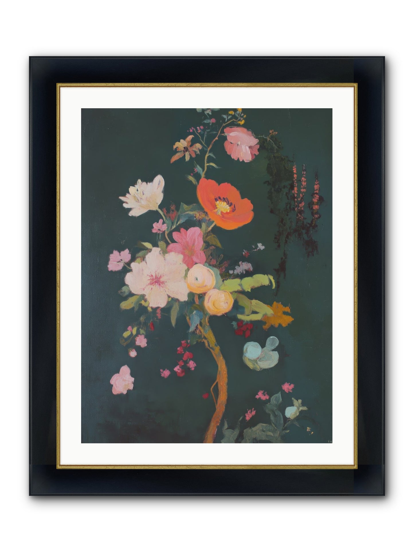 Silent Song Framed Print - Wide Black w/Gold 24x32