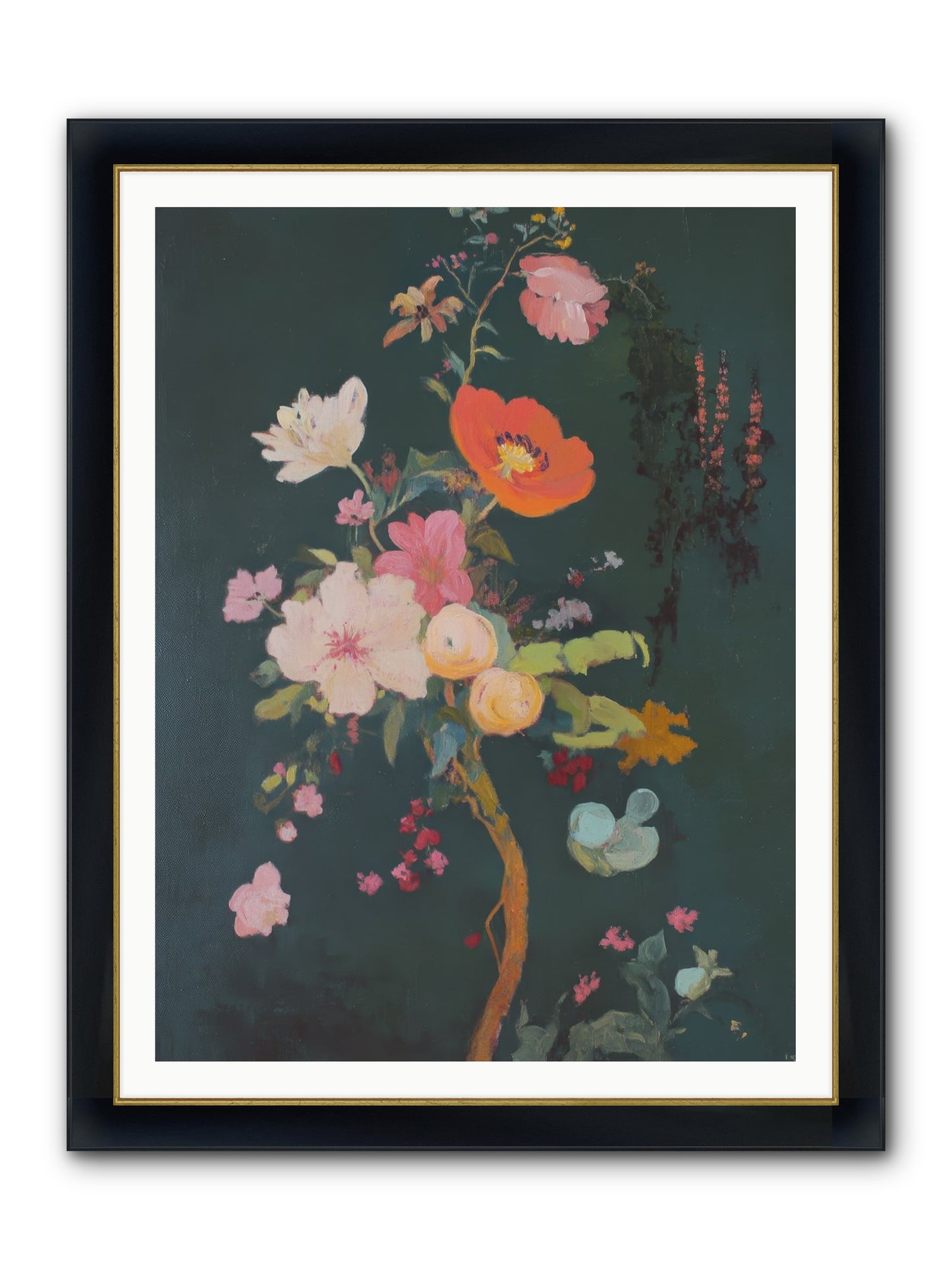 Silent Song Framed Print - Wide Black w/Gold 36x48