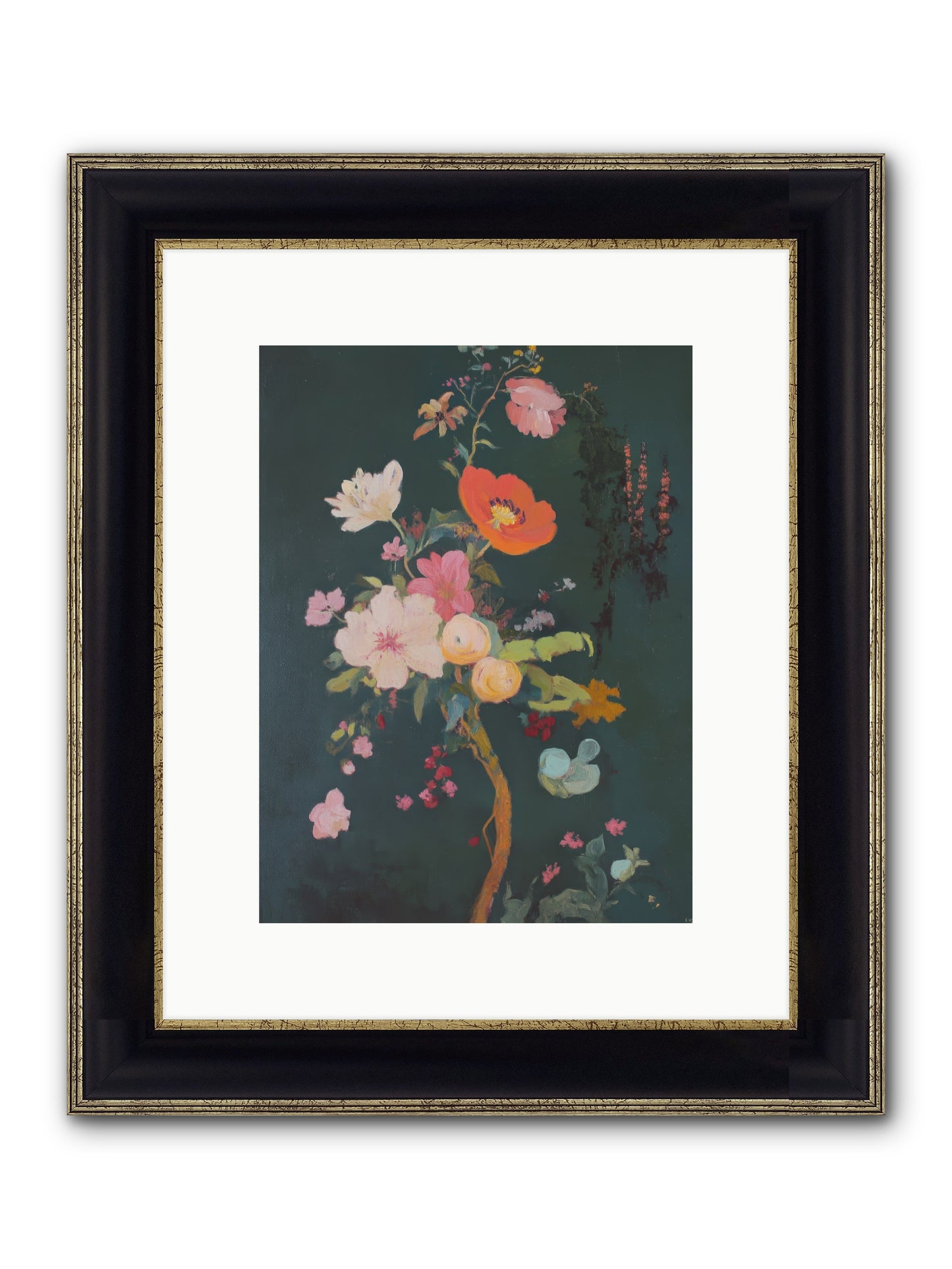 Silent Song Framed Print - Black & Gold 9x12