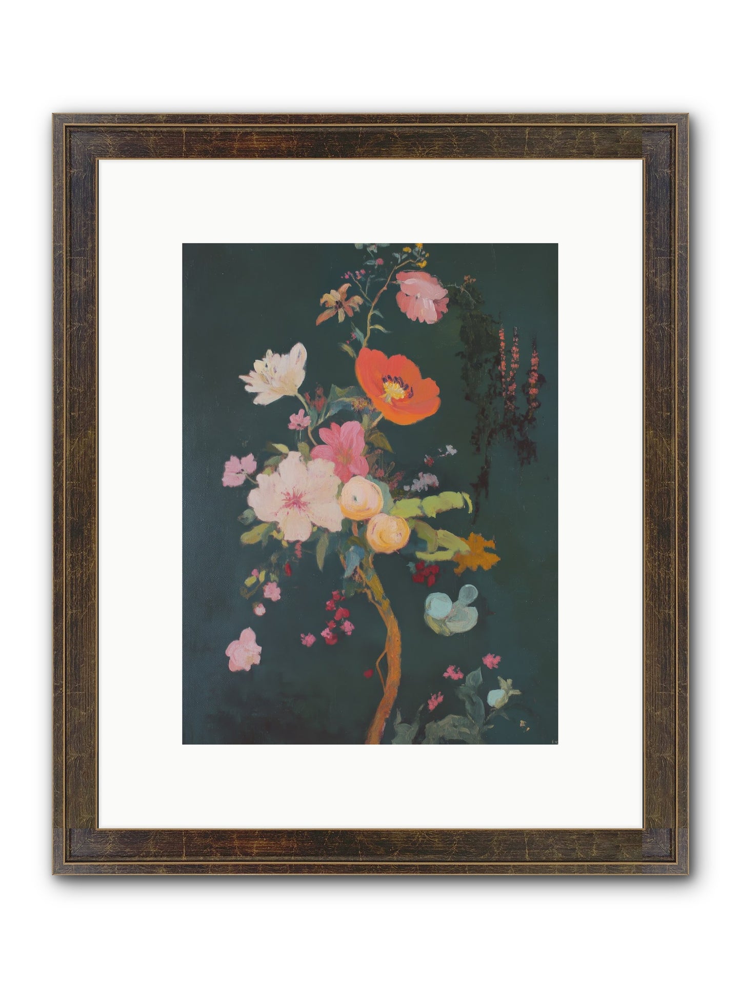 Silent Song Framed Print - Slimwoods Black/Gold 9x12